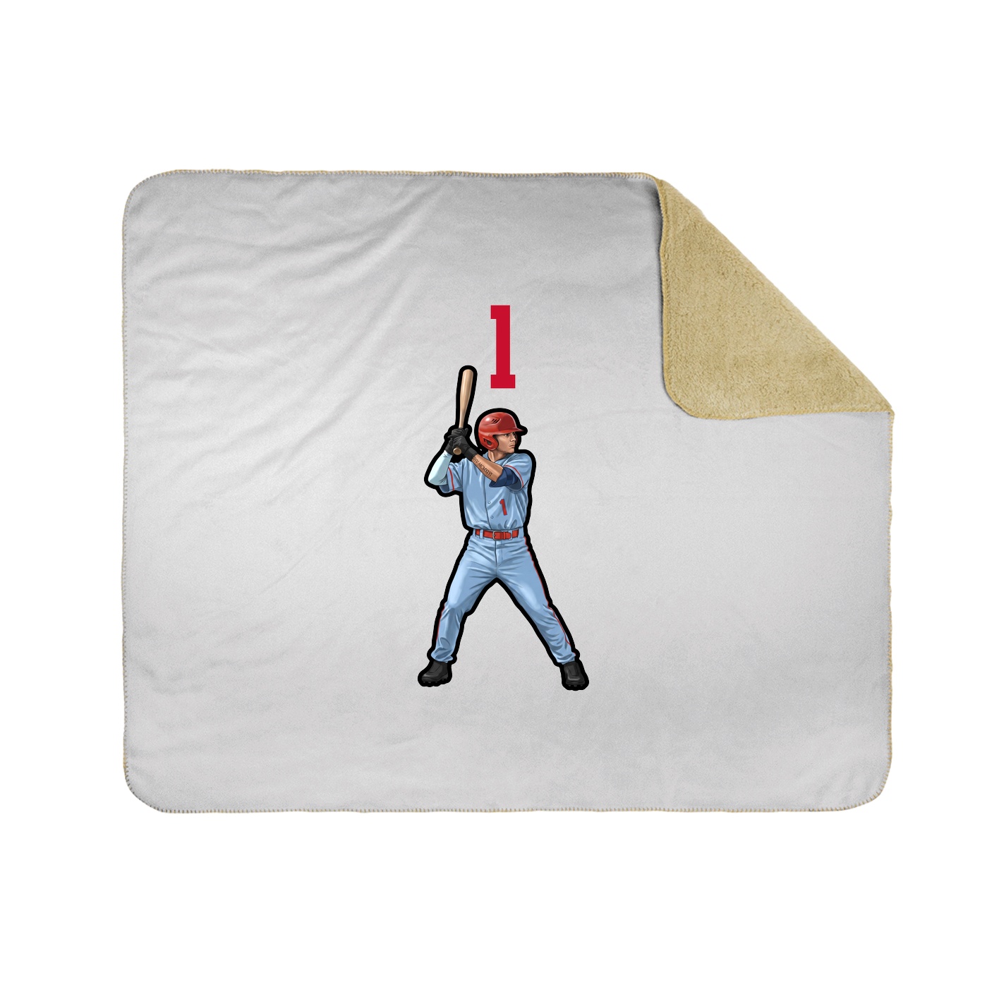 Throw Blanket — Number Top in White