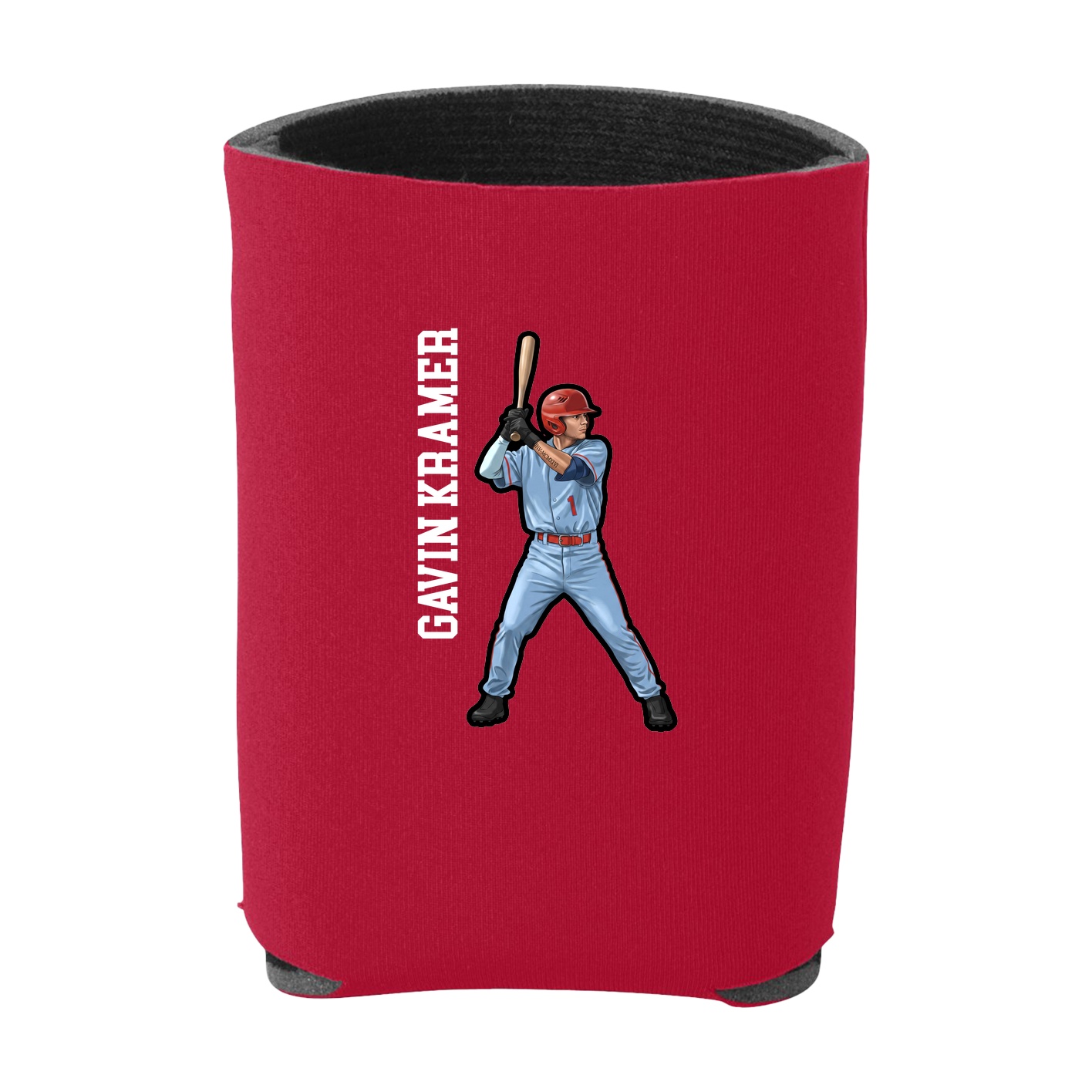 Can Holder — Name Vertical in Red