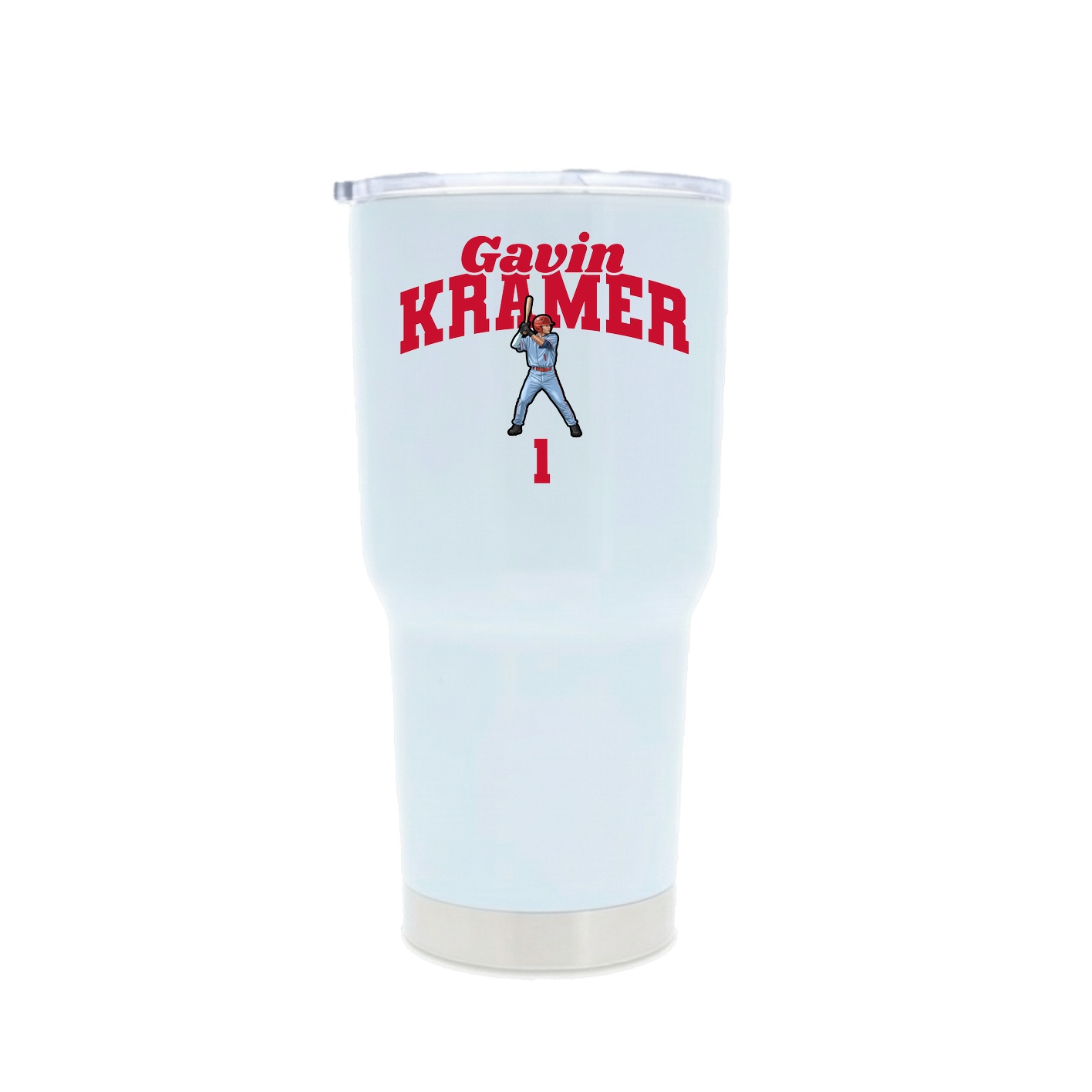 30oz Stainless Steel Tumbler — Signature Arch in White