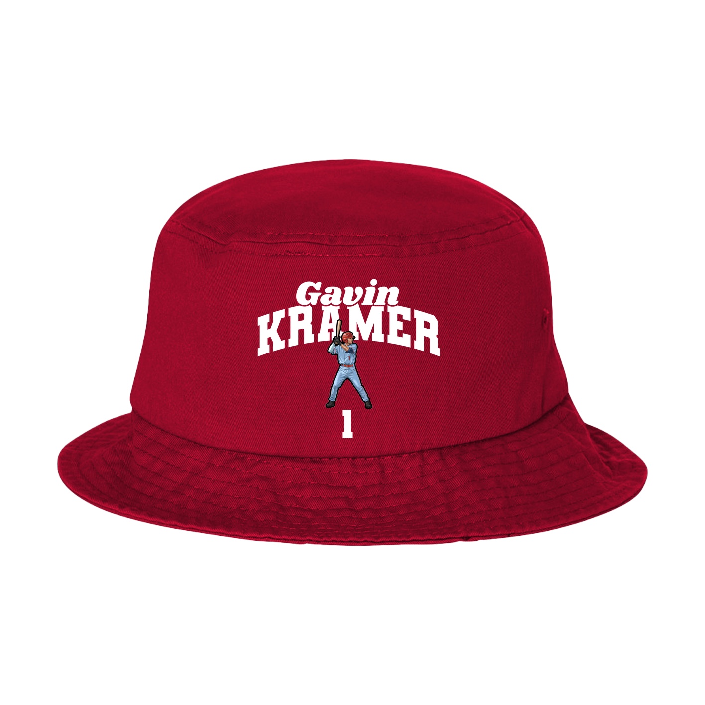 Bucket Cap — Signature Arch in Red