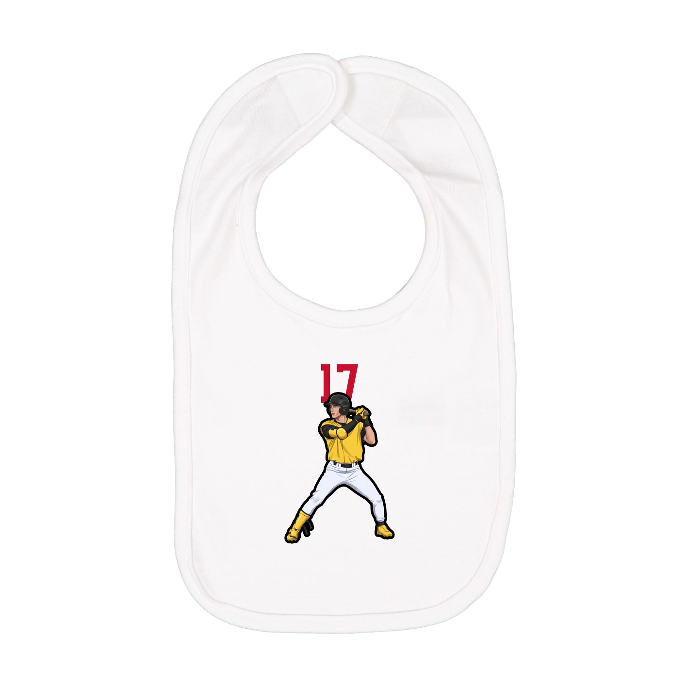 Infant Bib — Number Top in White