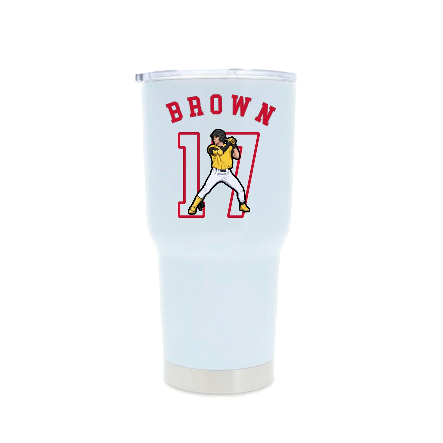 30oz Stainless Steel Tumbler — Shirsey Arch in White