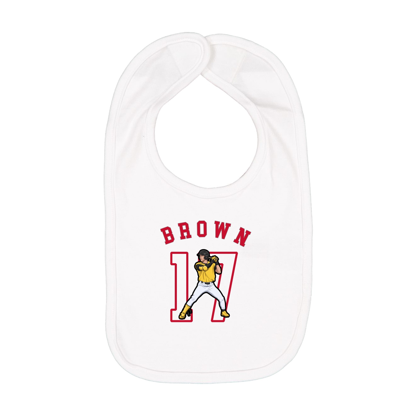 Infant Bib — Shirsey Arch in White