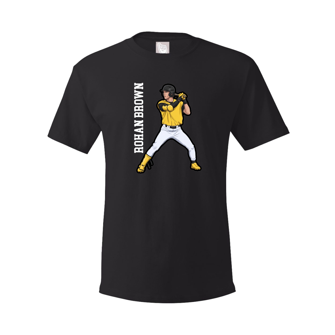 Youth Tee — Name Vertical in Black