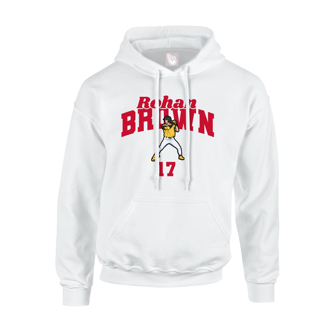 Hoodie — Signature Arch in White