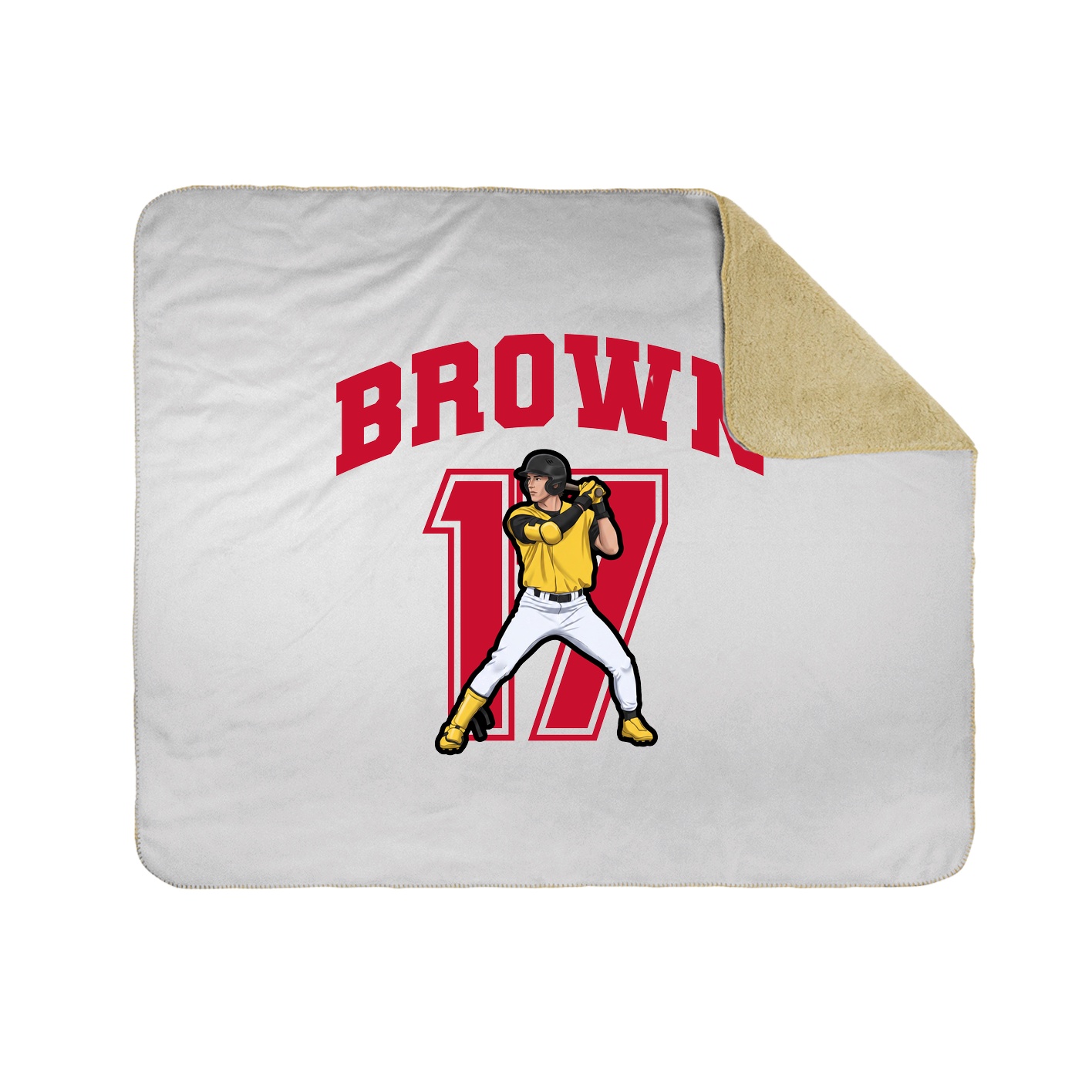 Throw Blanket — Number in White