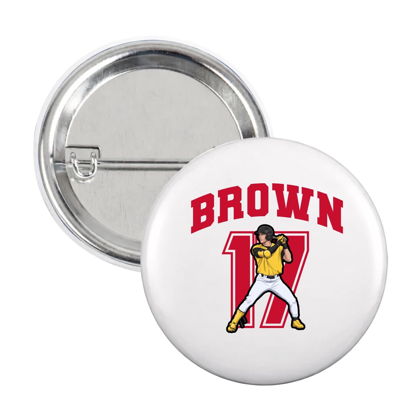Game Day Button — Number in White
