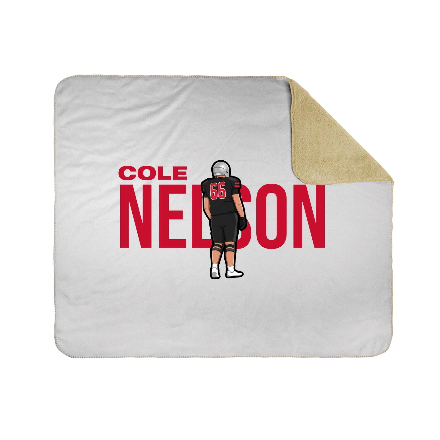 Throw Blanket — Player Name in White