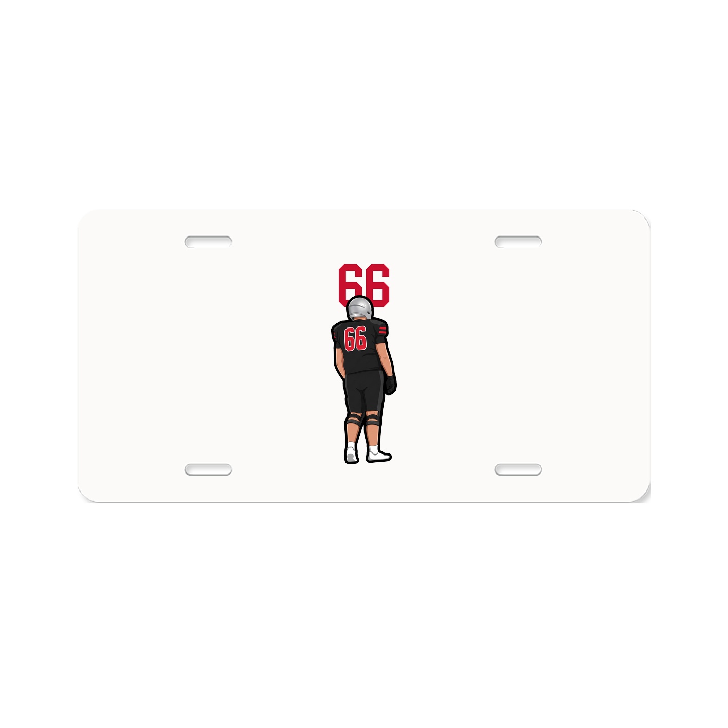 License Plate — Number Top in Classic