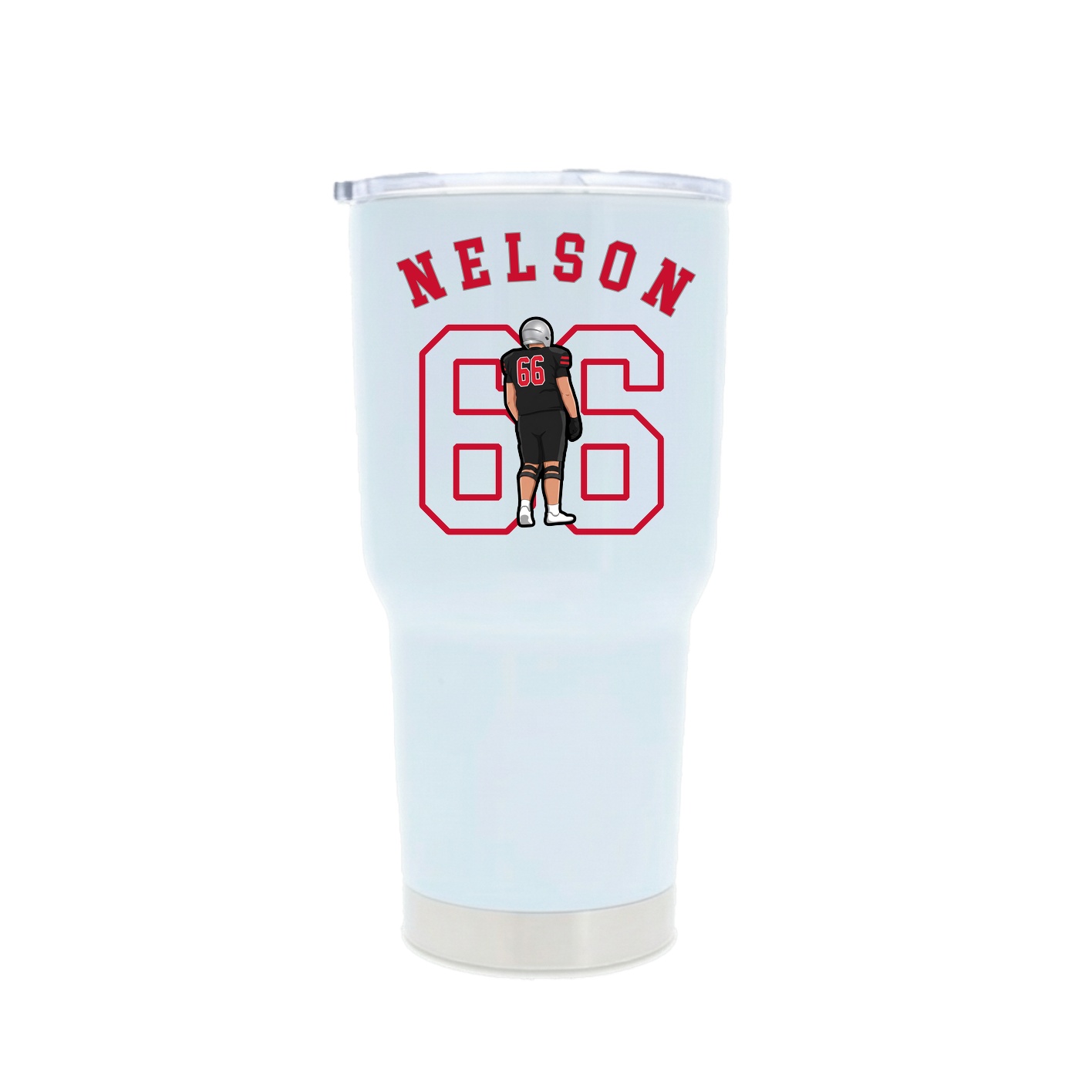 30oz Stainless Steel Tumbler — Shirsey Arch in White