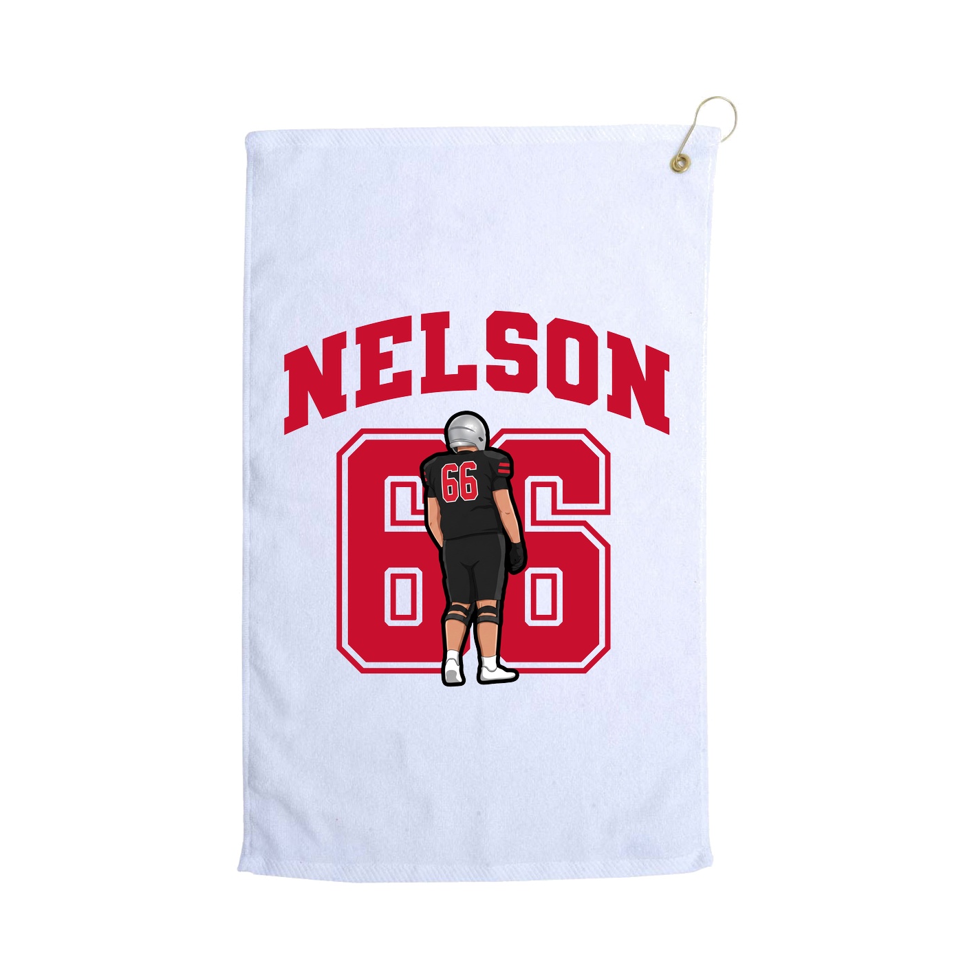 Golf Towel — Number in White