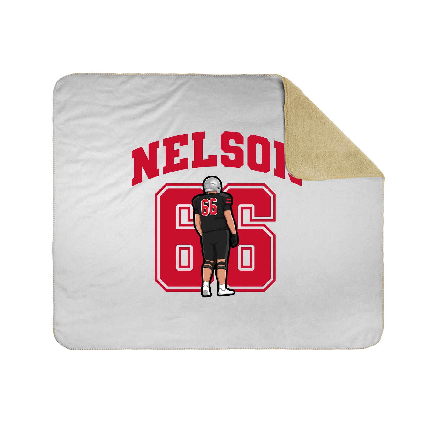 Throw Blanket — Number in White
