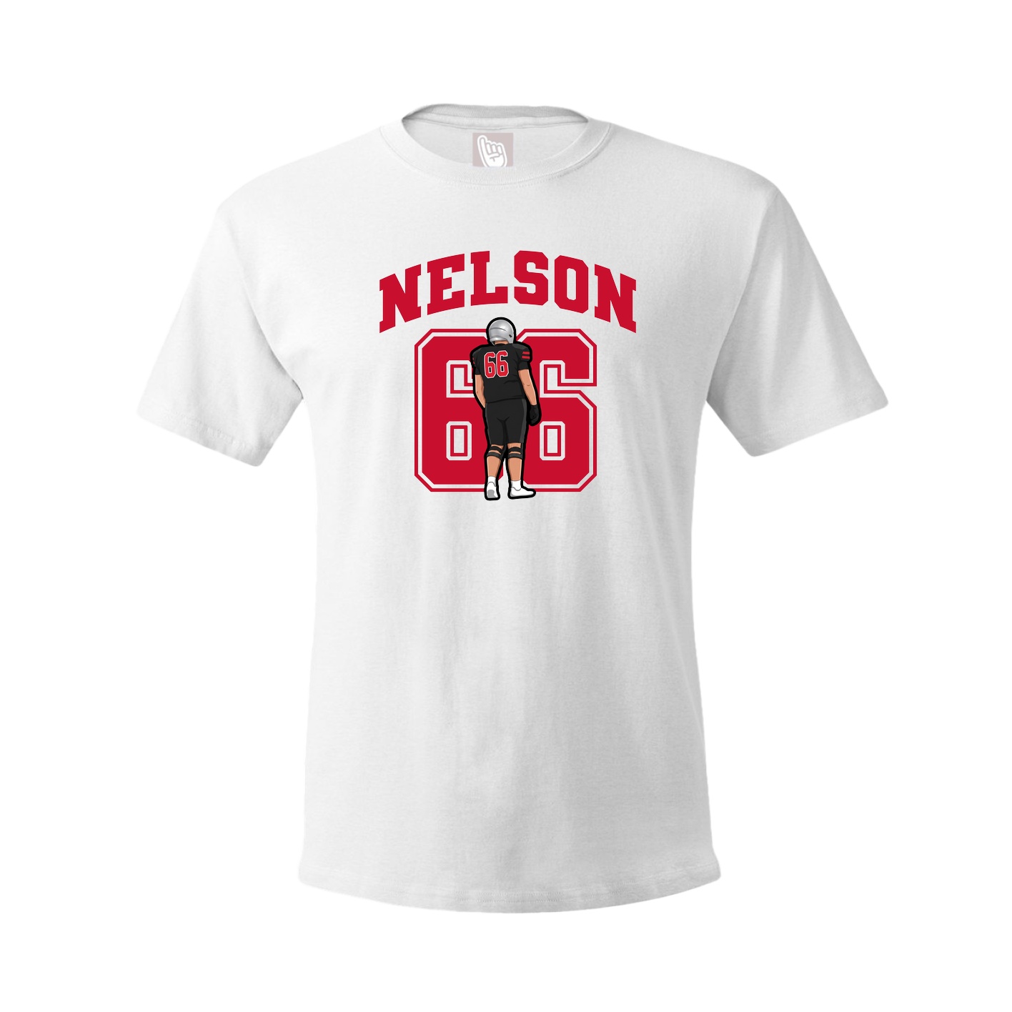 Youth Tee — Number in White