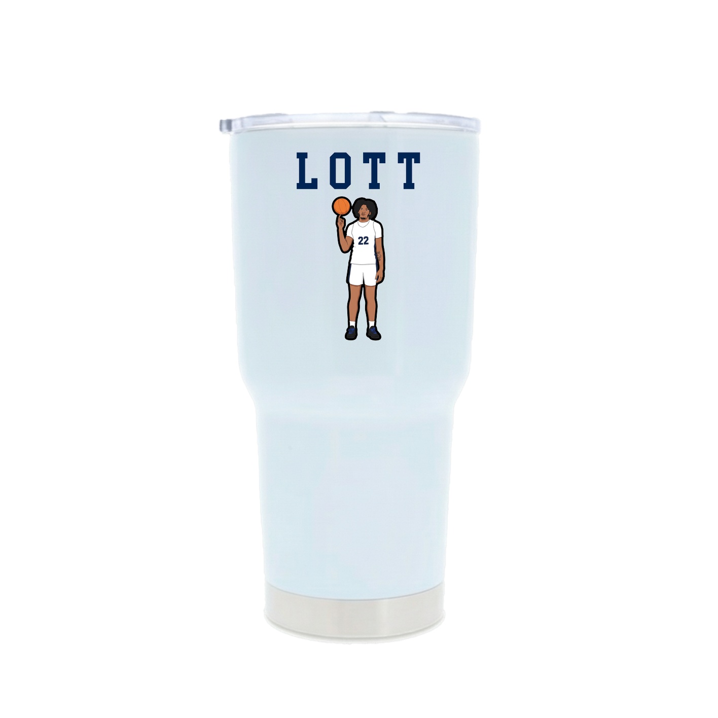 30oz Stainless Steel Tumbler — Shirsey in White