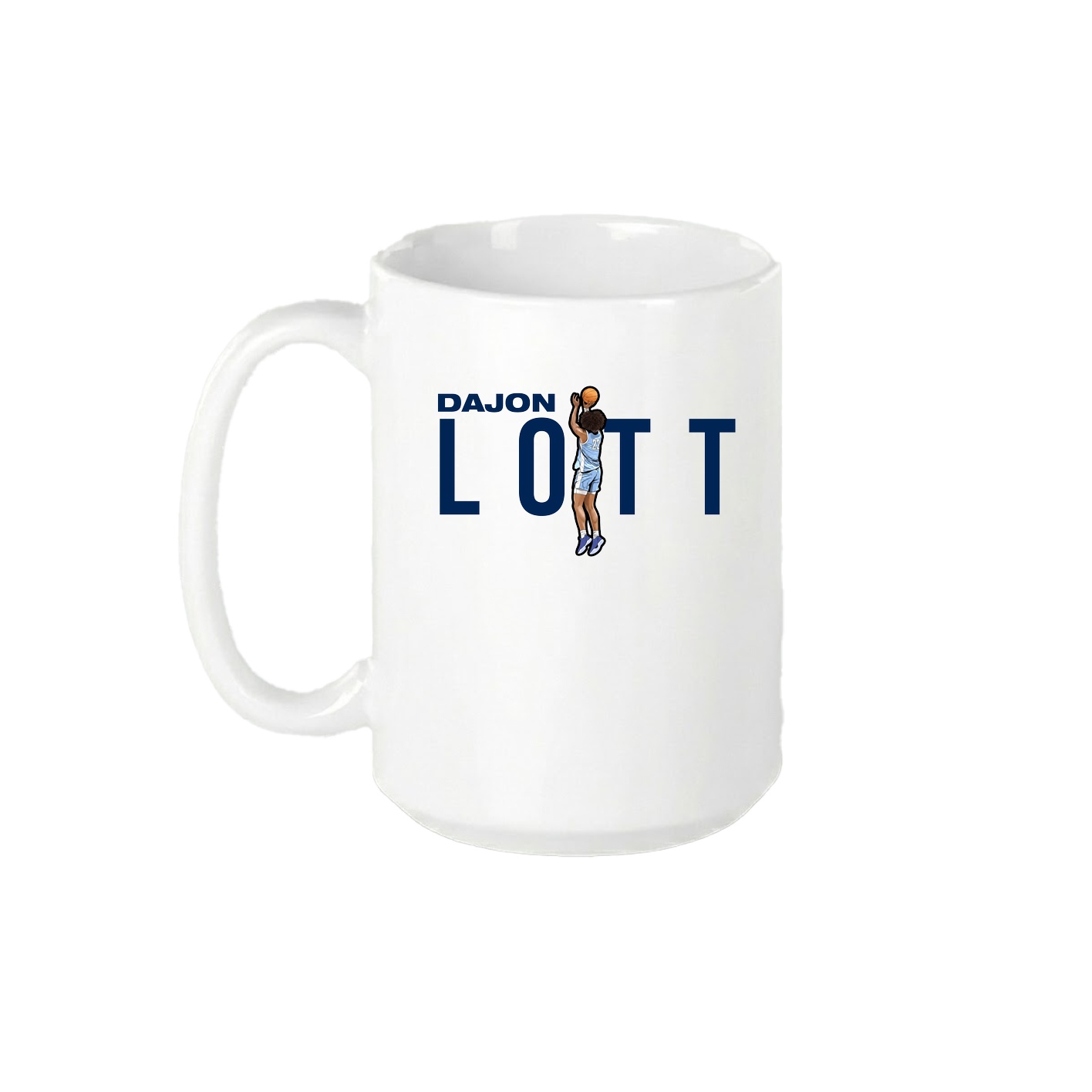 15oz Coffee Mug — Player Name in White