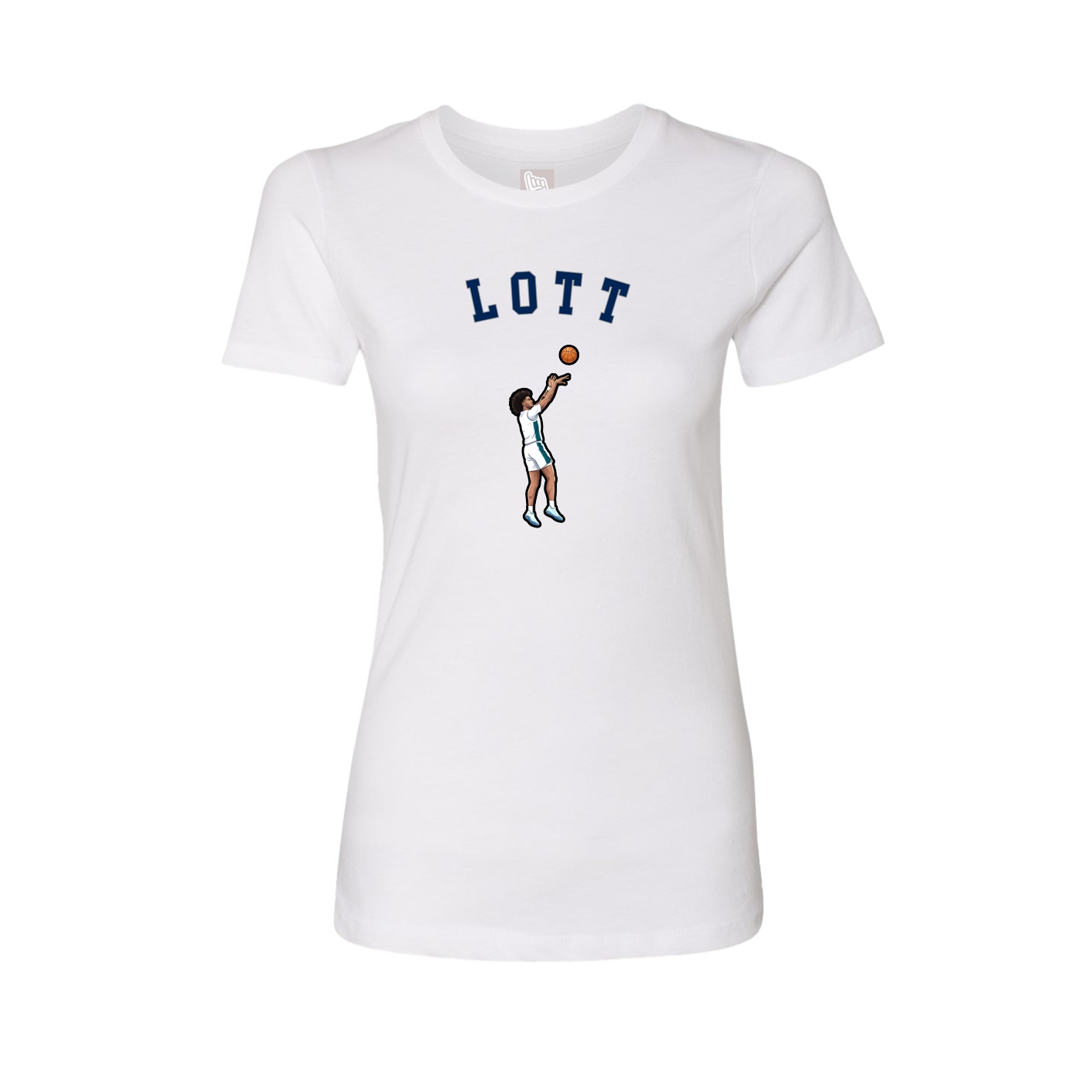 Fitted Women's Tee — Shirsey Arch in White