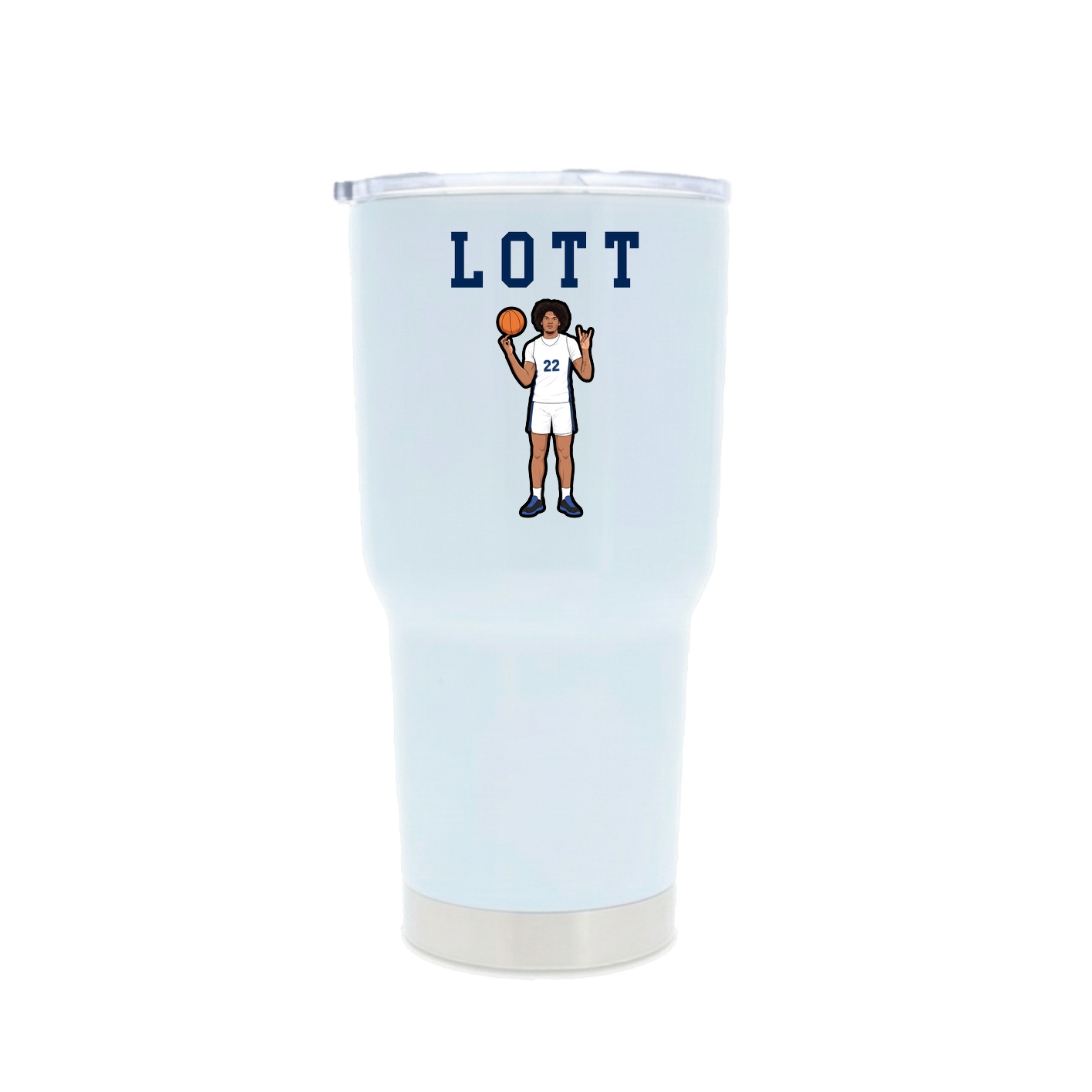 30oz Stainless Steel Tumbler — Shirsey in White