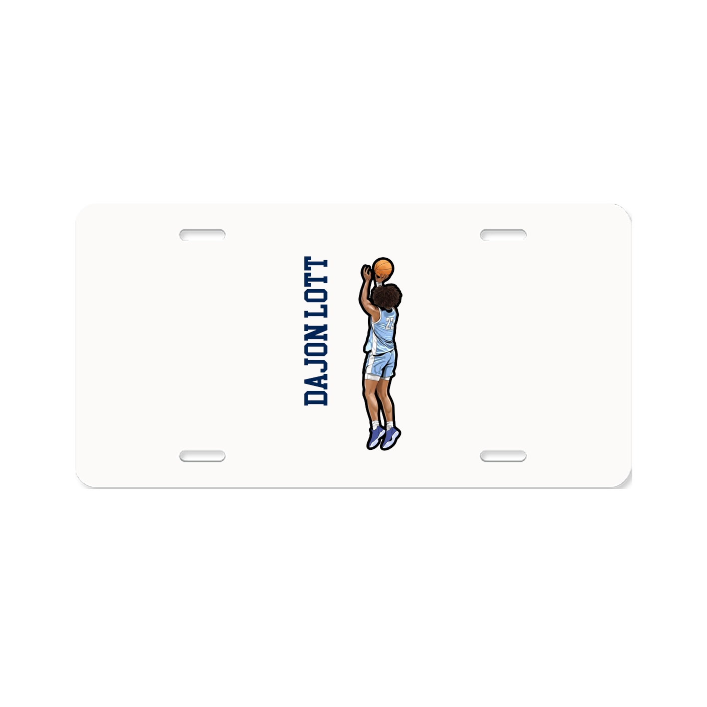 License Plate — Name Vertical in Classic