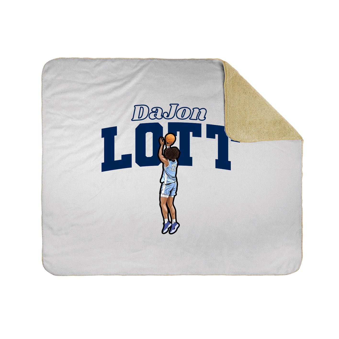 Throw Blanket — Name Arch in White