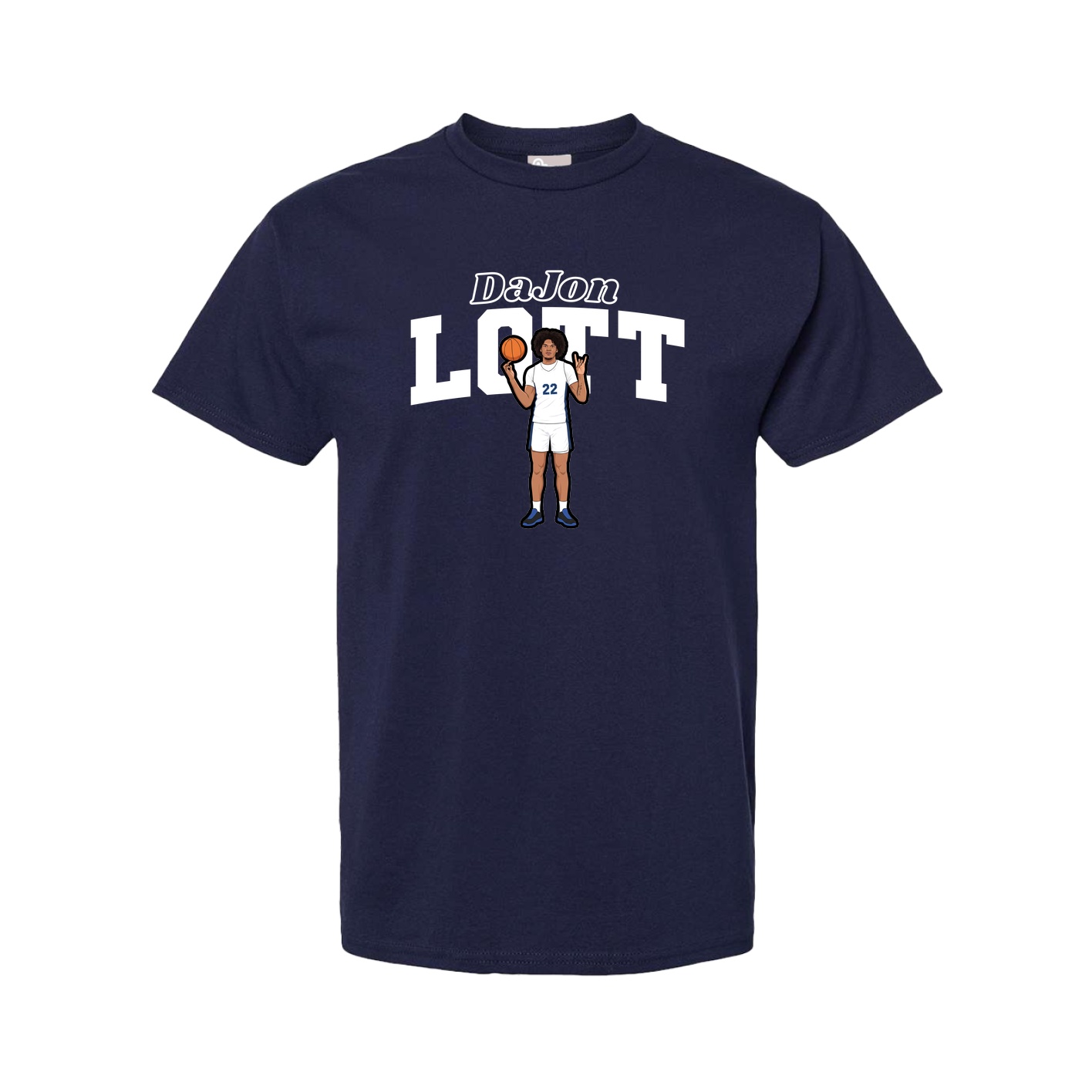 Youth Tee — Name Arch in Navy
