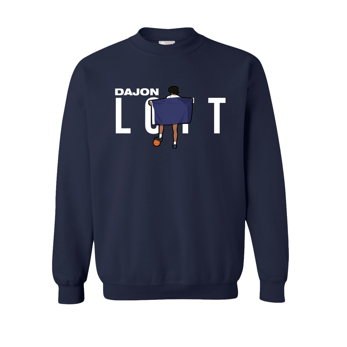 Fleece Crew — Player Name in Navy