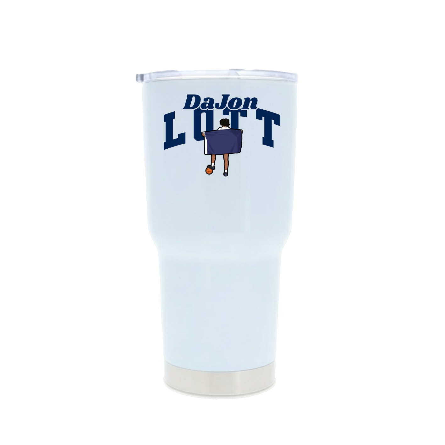 30oz Stainless Steel Tumbler — Signature Arch in White