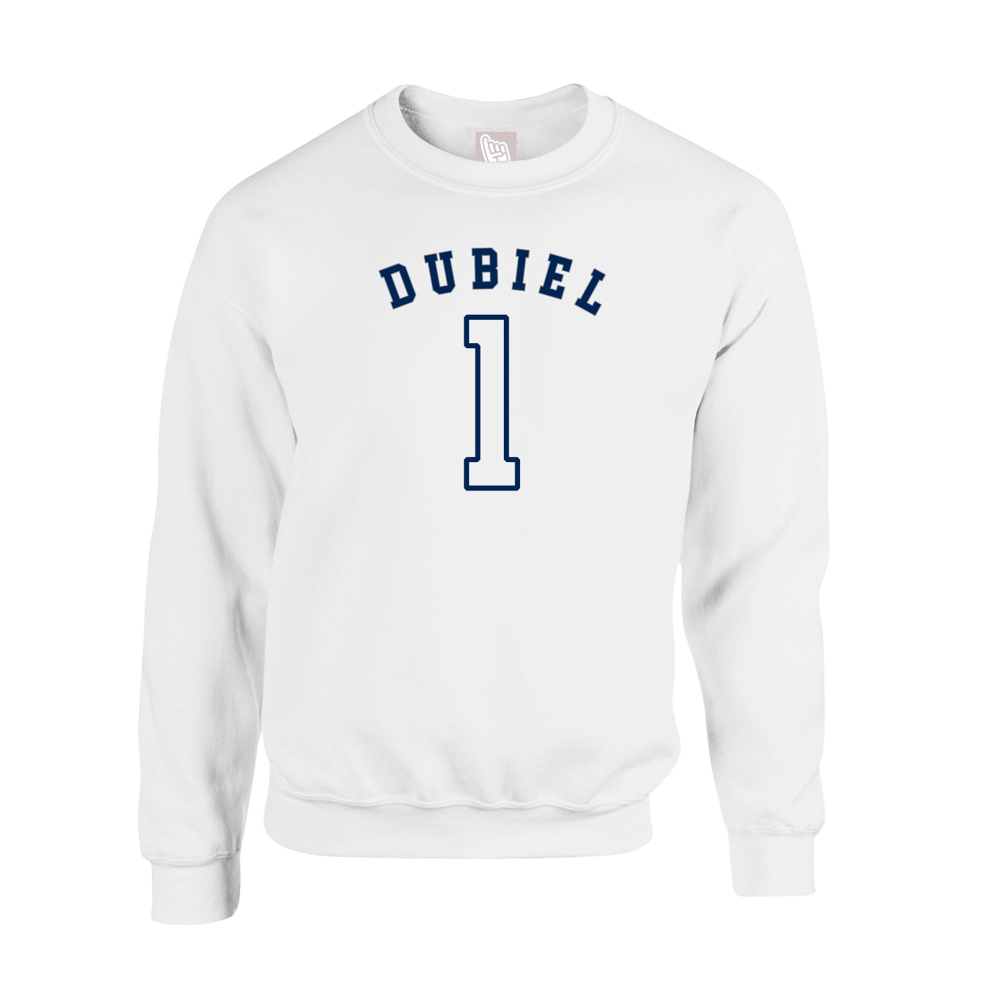 Fleece Crew — Shirsey Arch in White