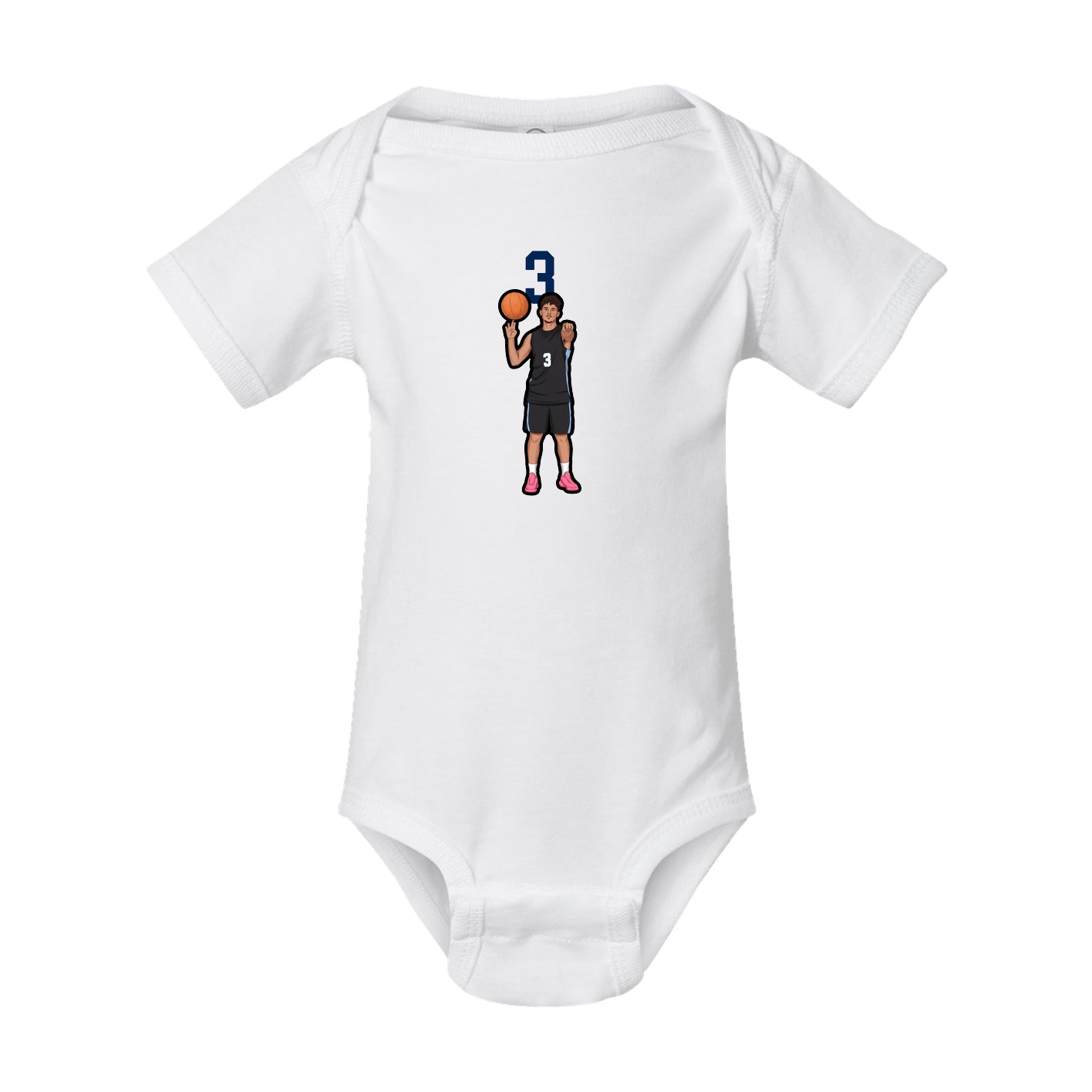 Baby Onesie — Number Top in White