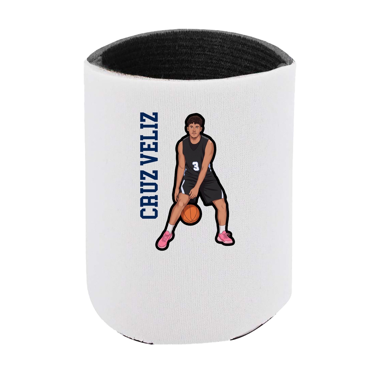 Can Holder — Name Vertical in White