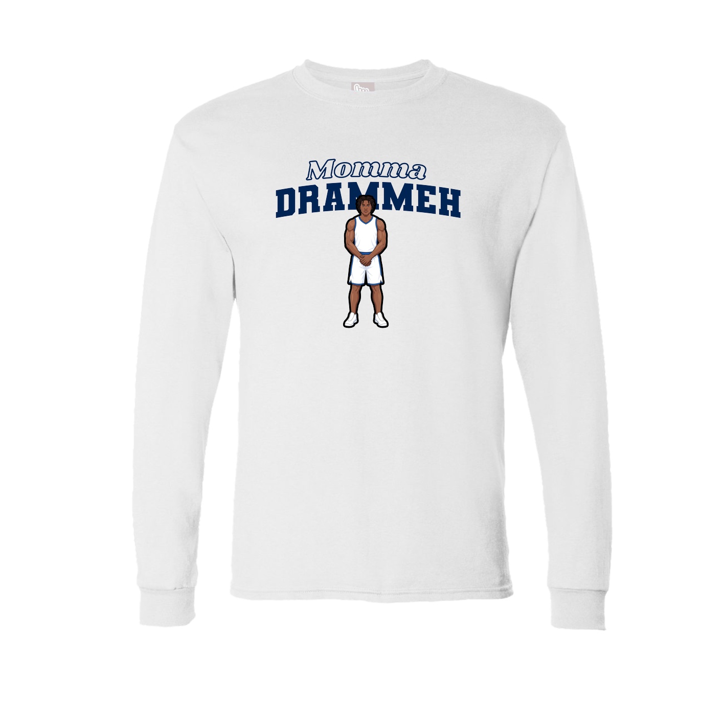 Long Sleeve Tee — Mothers Day Block in White
