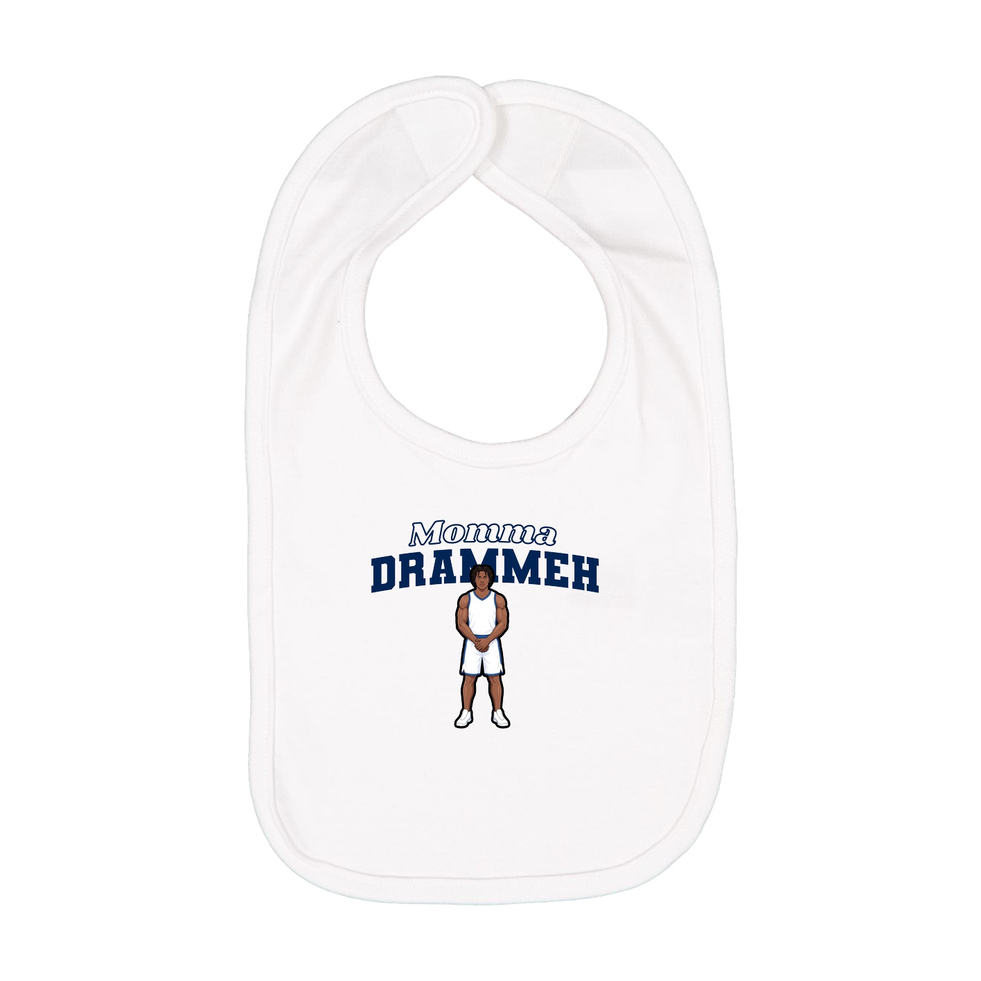 Infant Bib — Mothers Day Block in White
