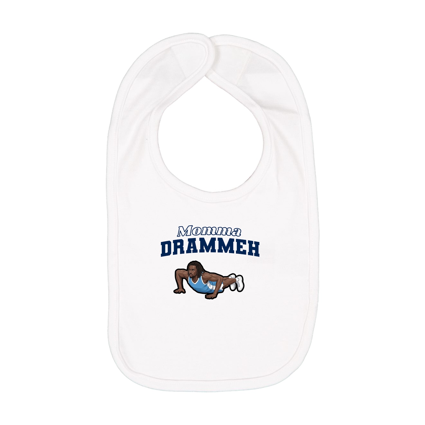 Infant Bib — Mothers Day Block in White