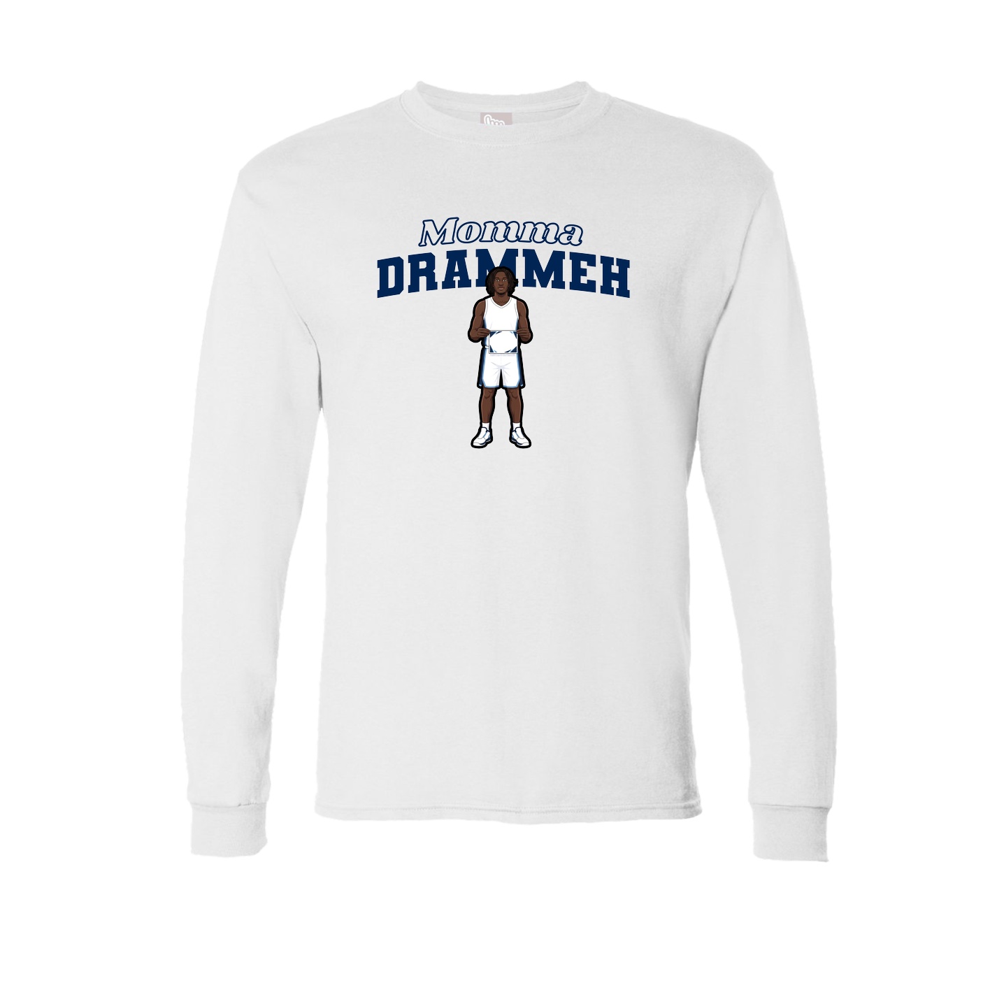 Long Sleeve Tee — Mothers Day Block in White