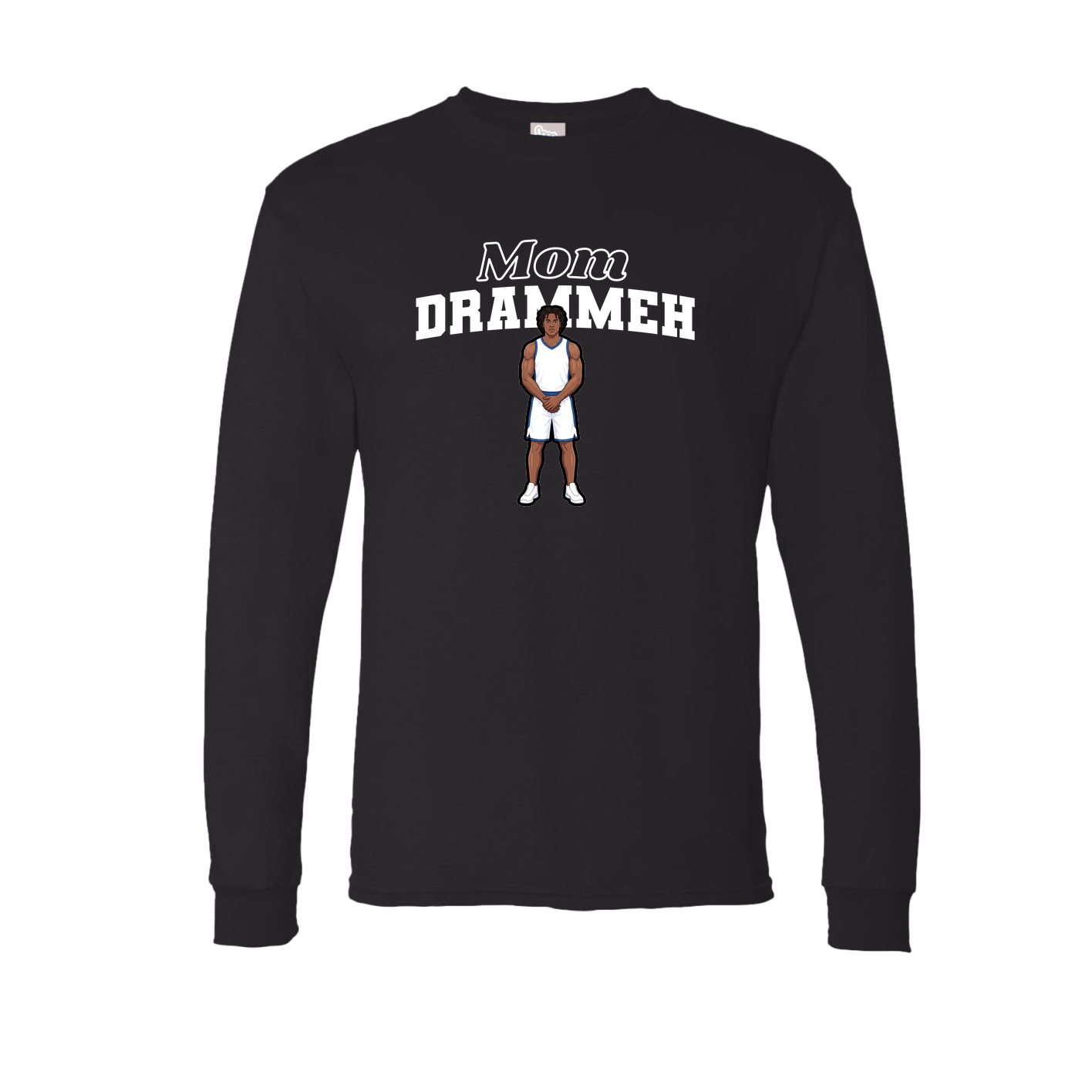 Long Sleeve Tee — Mothers Day Block in Black