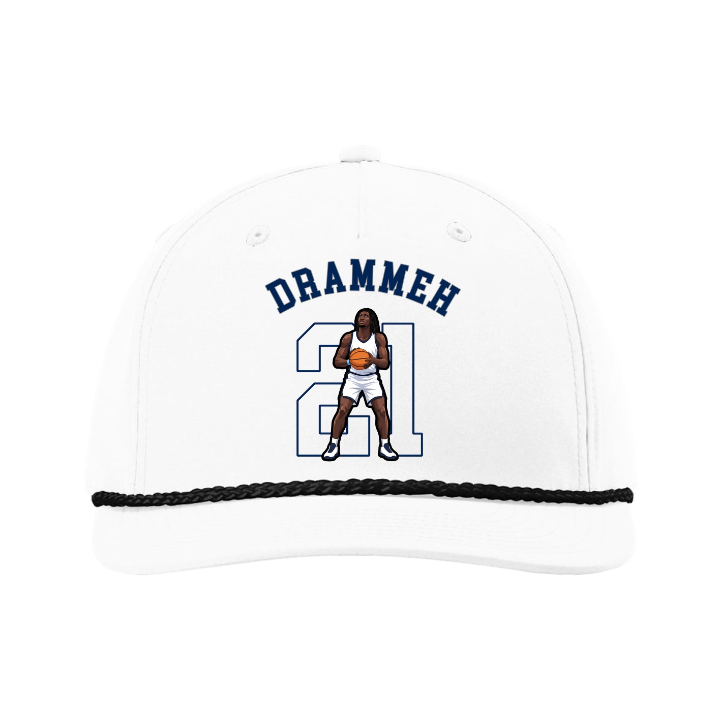 Five-Panel Classic Rope Cap — Shirsey Arch in White