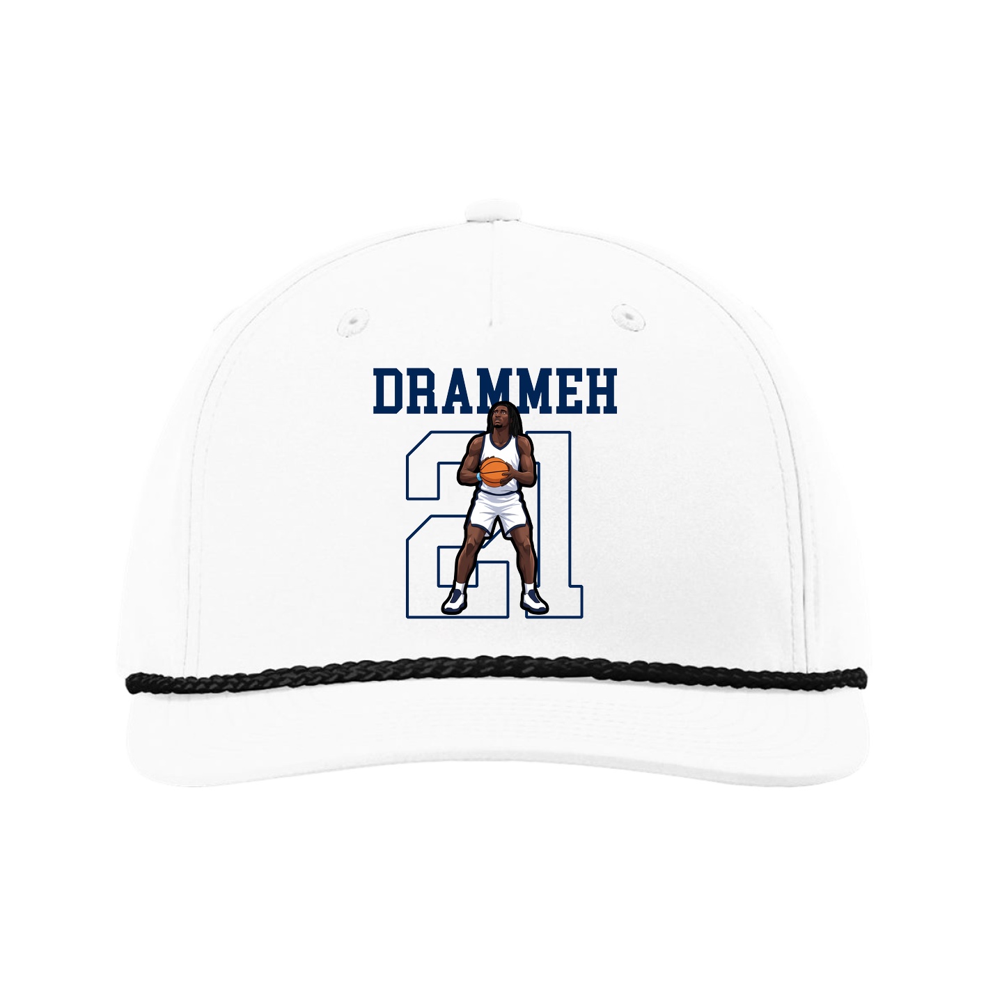 Five-Panel Classic Rope Cap — Shirsey in White