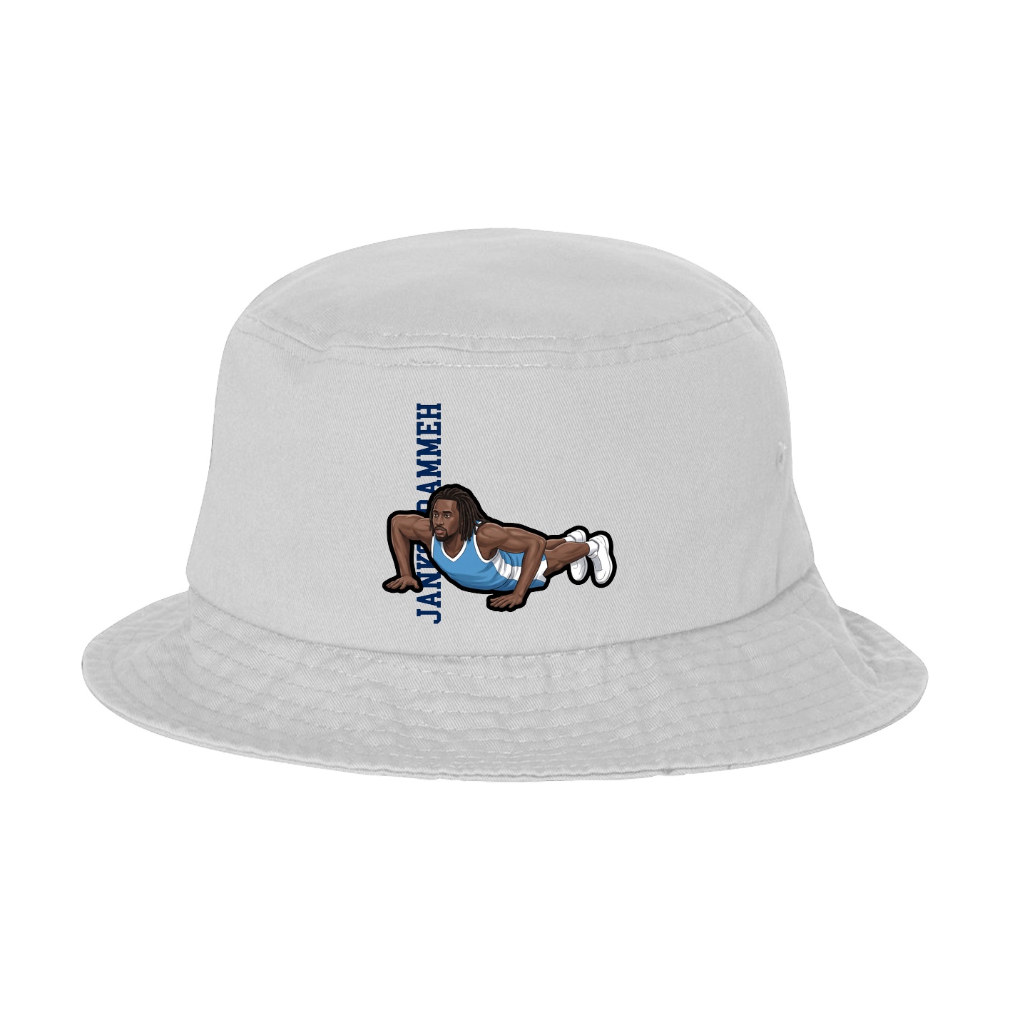 Bucket Cap — Name Vertical in White