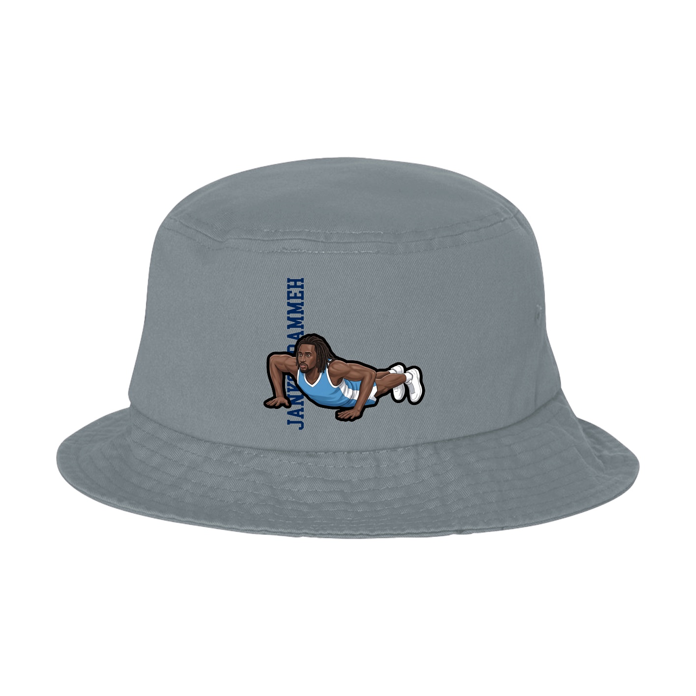 Bucket Cap — Name Vertical in Grey