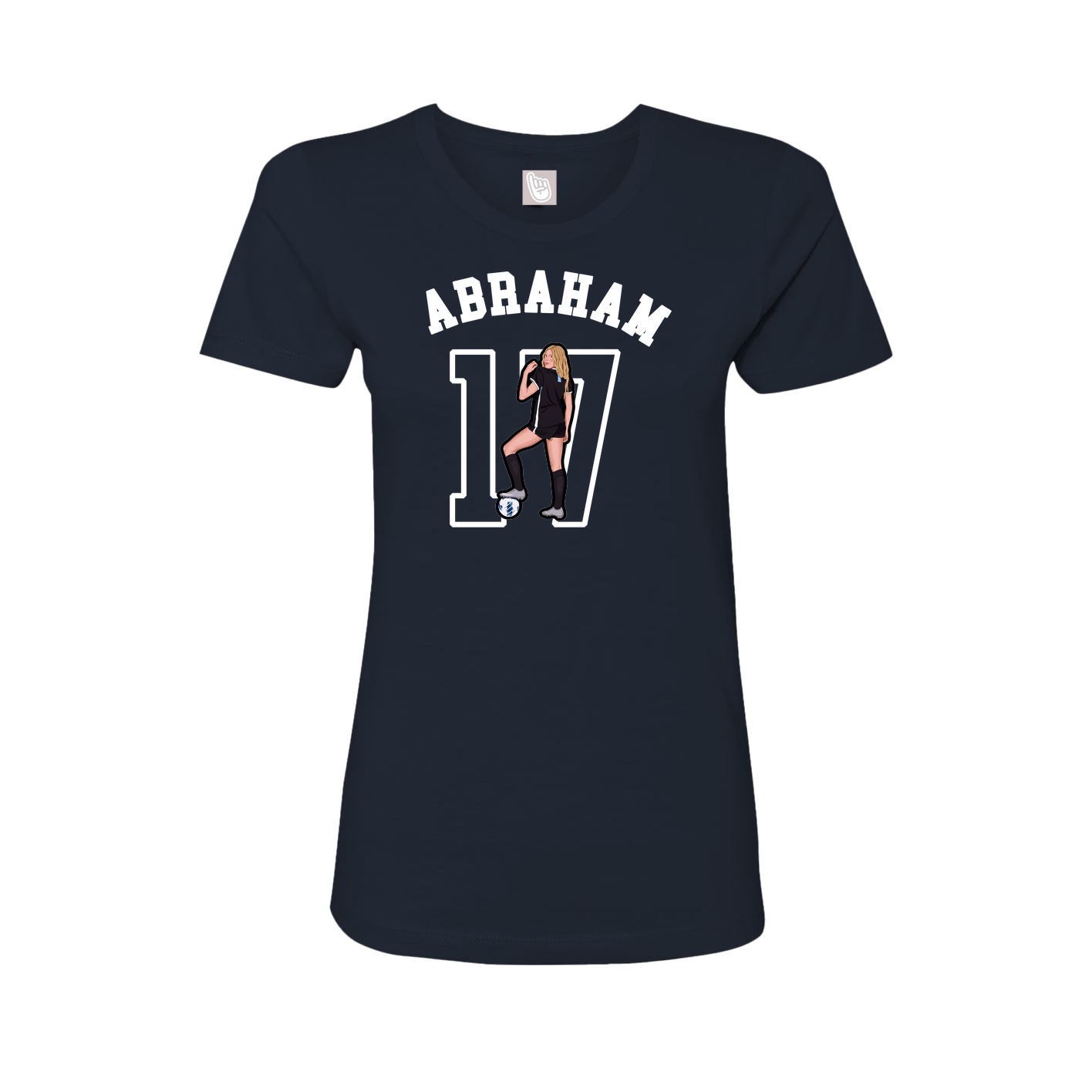 Fitted Women's Tee — Shirsey Arch in Navy