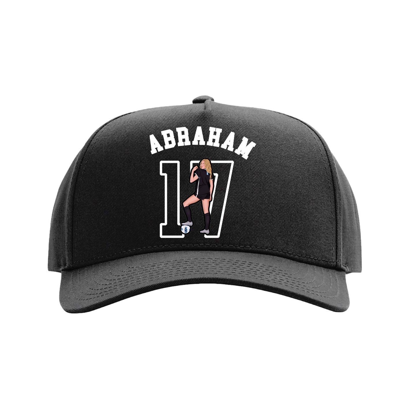 Full Fabric Five-Panel Champ Cap — Shirsey Arch in Black