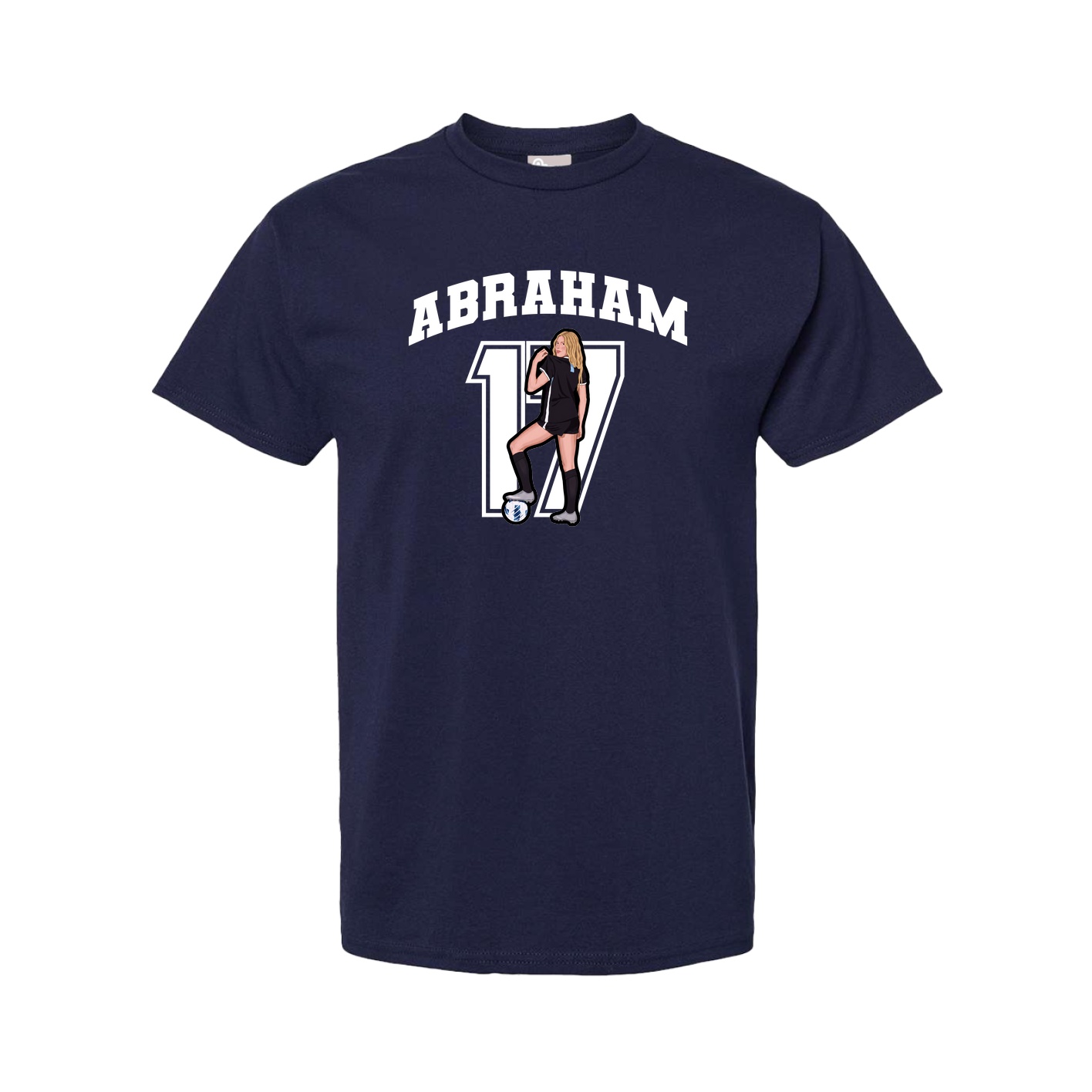 Youth Tee — Number in Navy