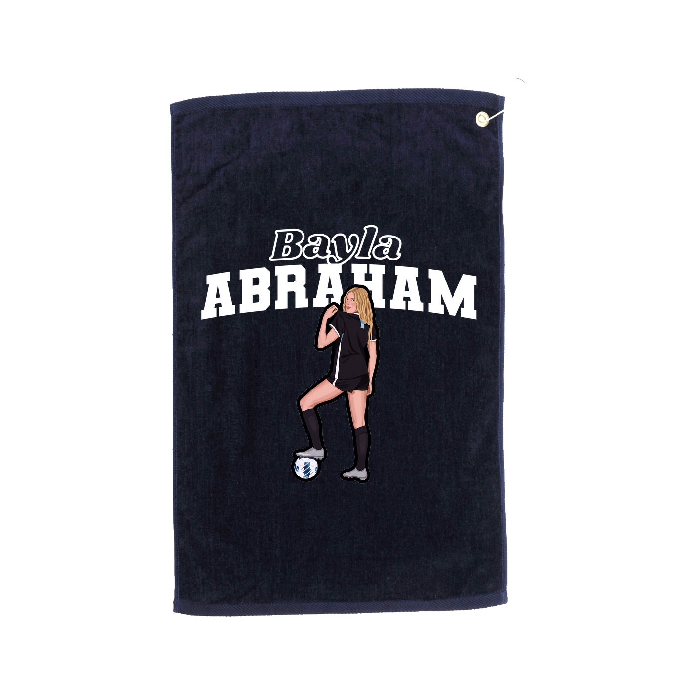 Golf Towel — Name Arch in Navy