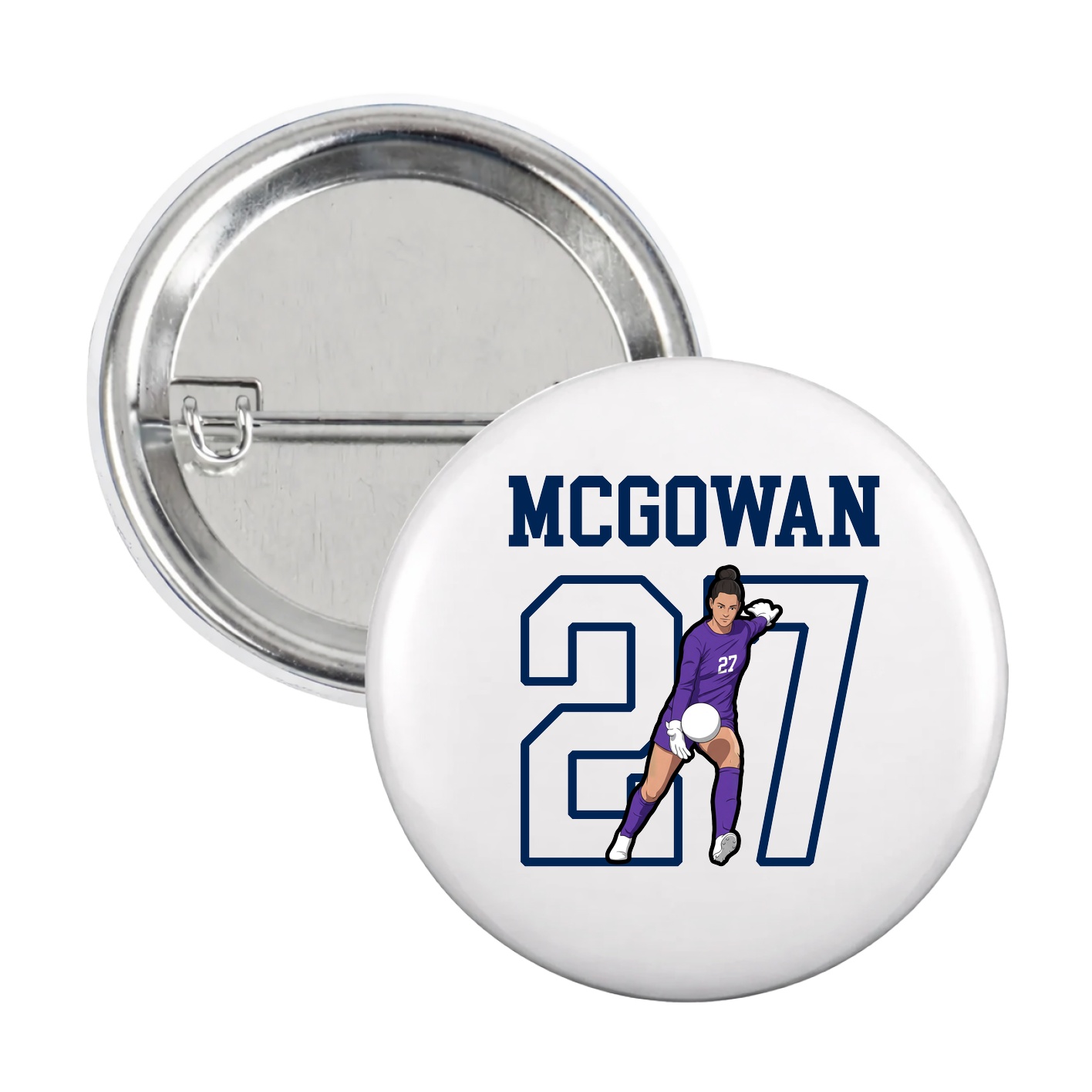 Game Day Button — Shirsey in White