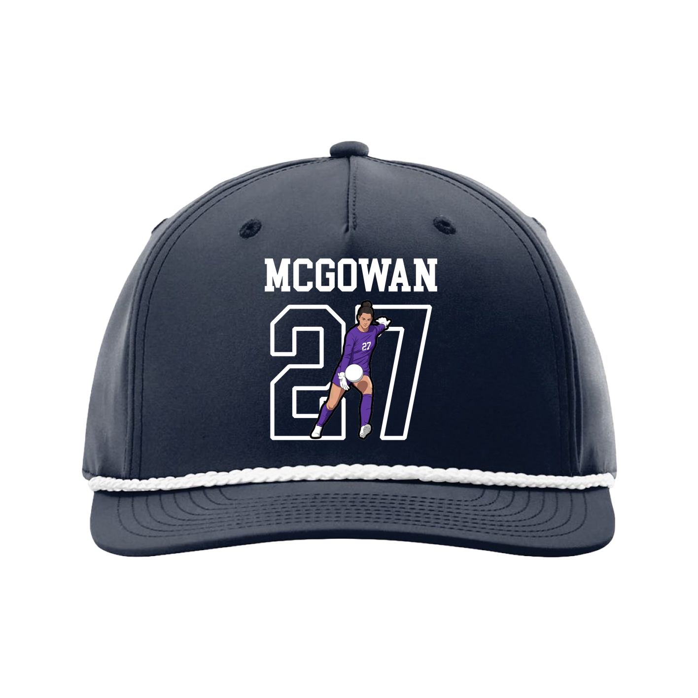 Five-Panel Classic Rope Cap — Shirsey in Navy