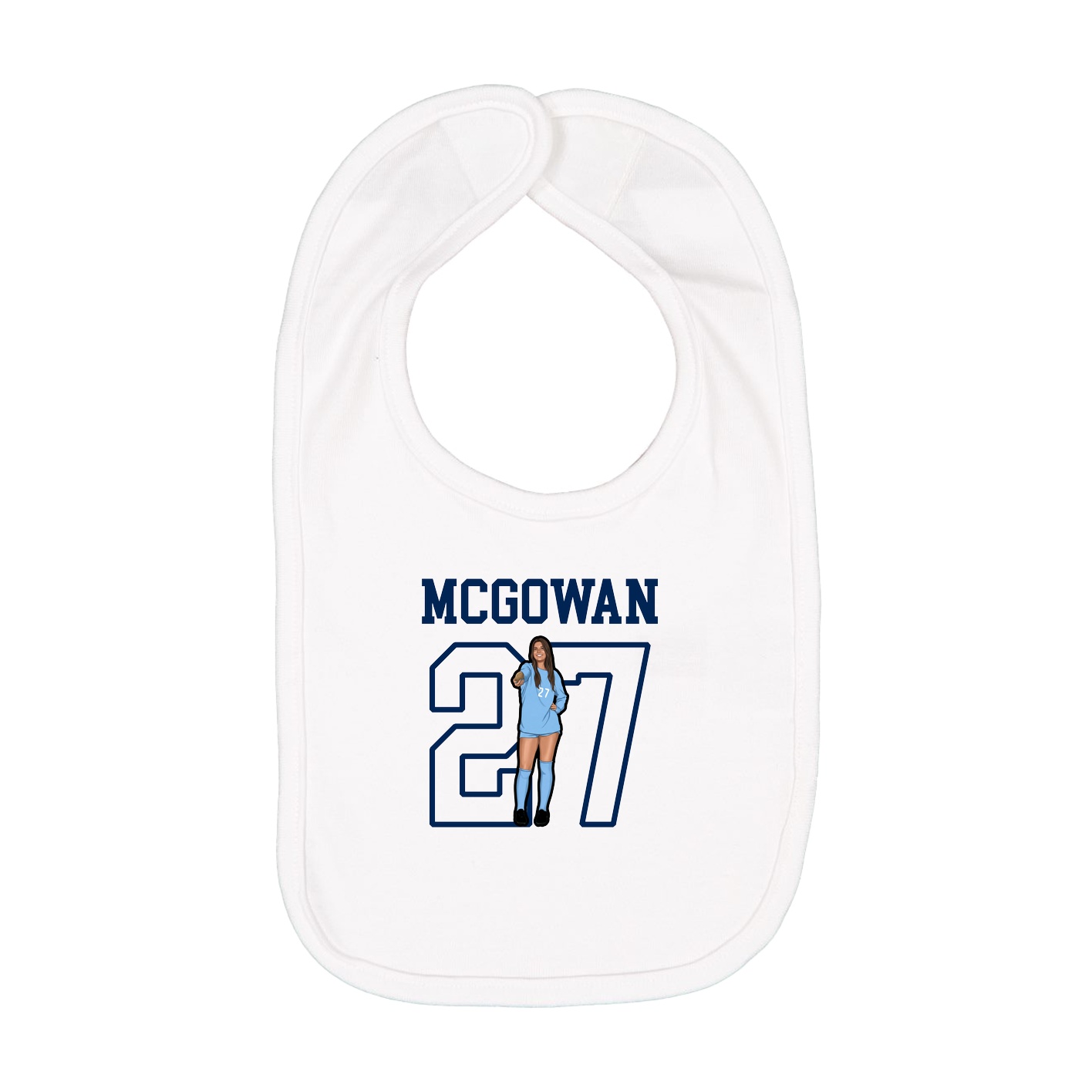 Infant Bib — Shirsey in White