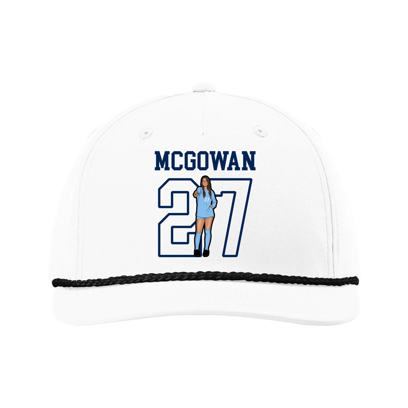 Five-Panel Classic Rope Cap — Shirsey in White