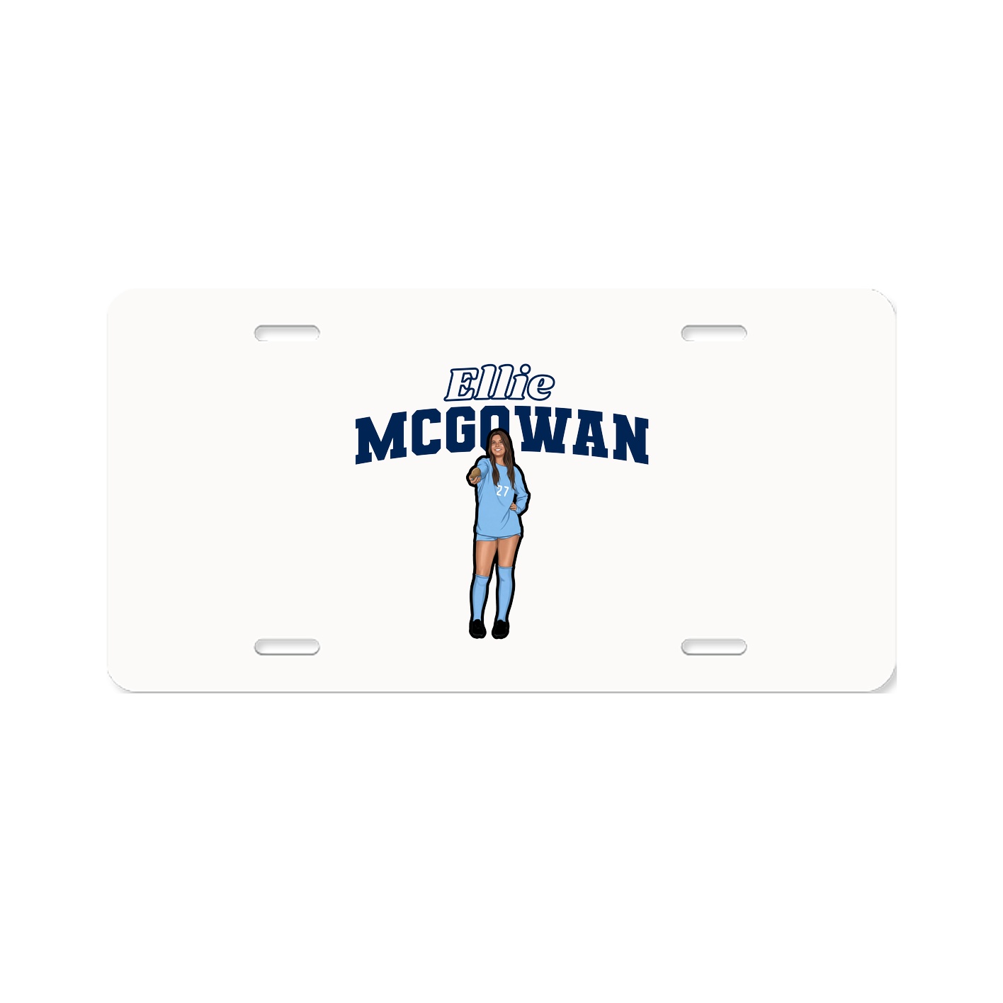 License Plate — Name Arch in Classic