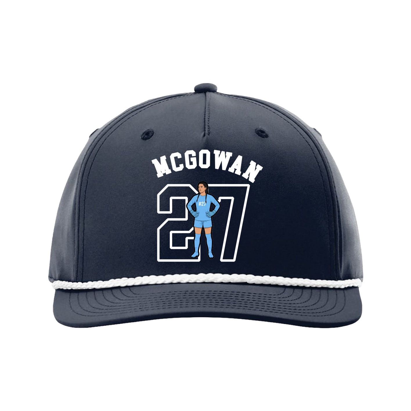 Five-Panel Classic Rope Cap — Shirsey Arch in Navy