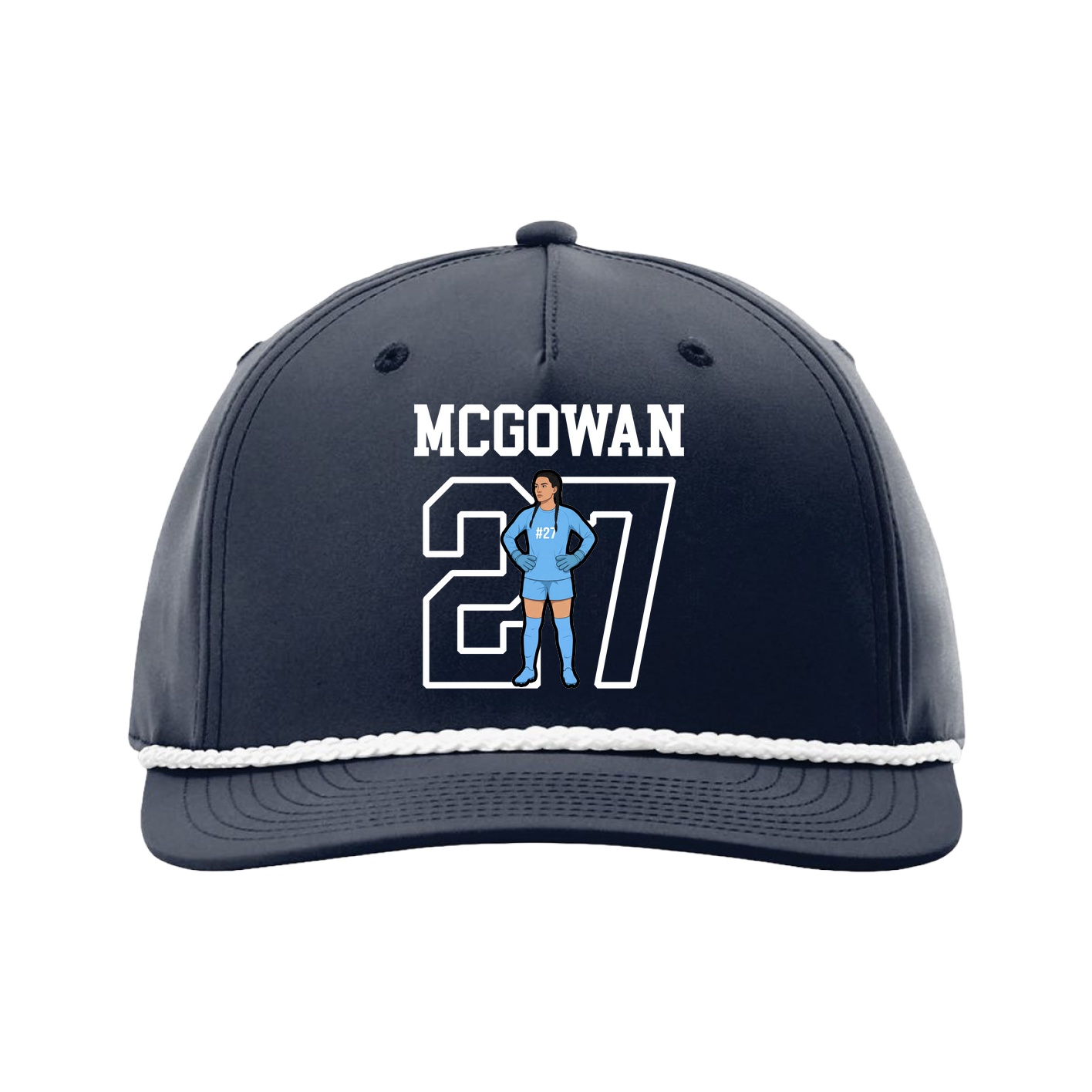 Five-Panel Classic Rope Cap — Shirsey in Navy