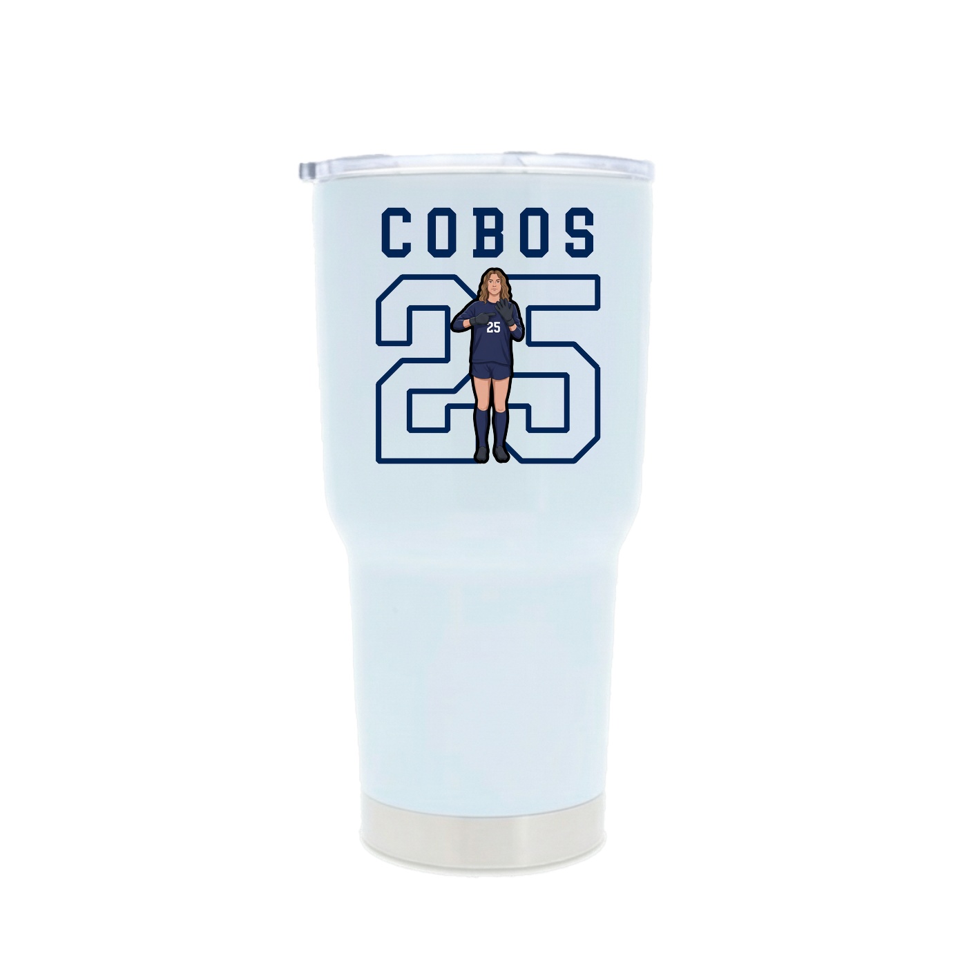30oz Stainless Steel Tumbler — Shirsey in White